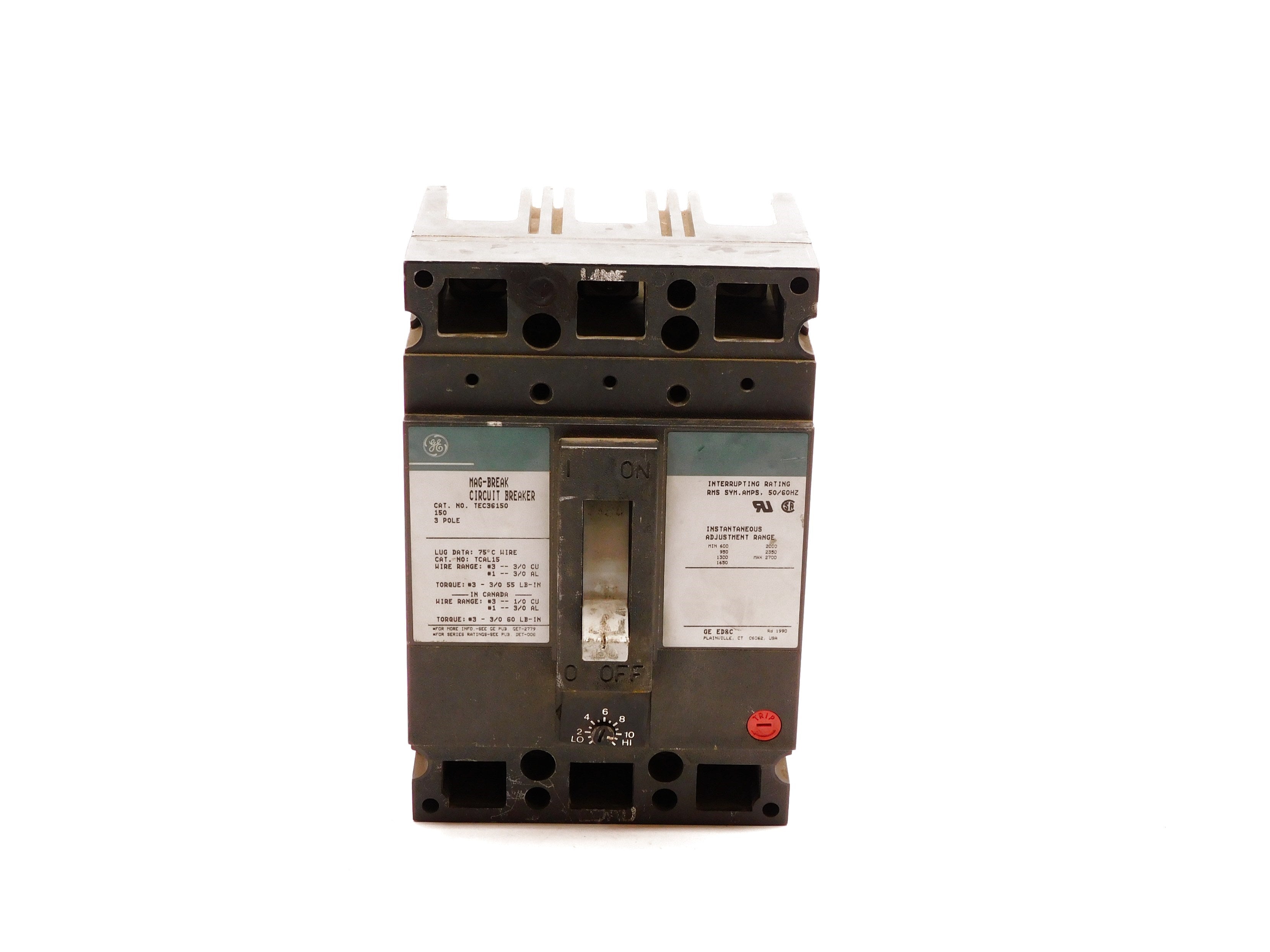 GENERAL ELECTRIC TEC36150 150A (GREEN) UNMP