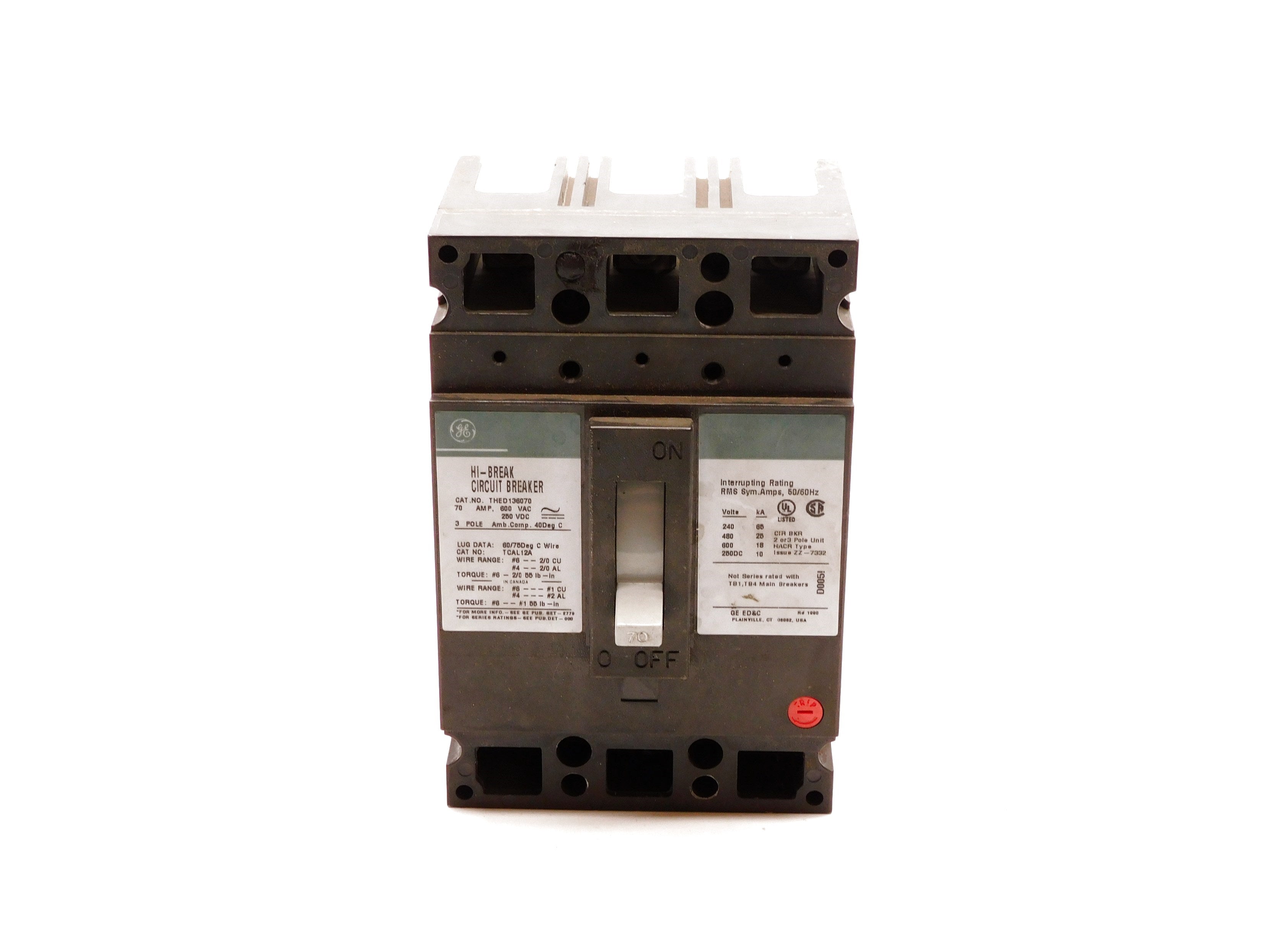 GENERAL ELECTRIC THED136070 70A 600VAC (GREEN) NSNP