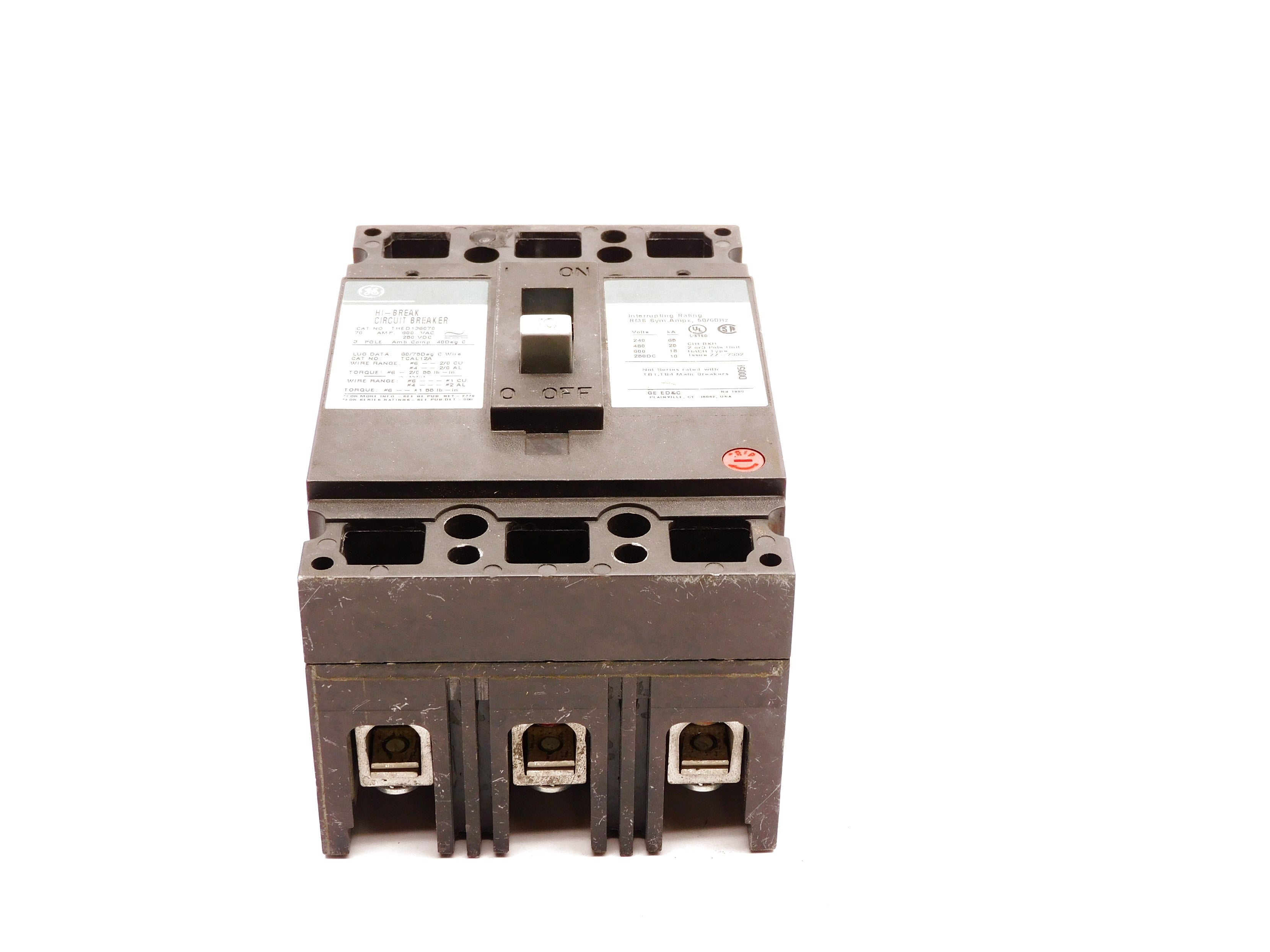 GENERAL ELECTRIC THED136070 70A 600VAC (GREEN) NSNP