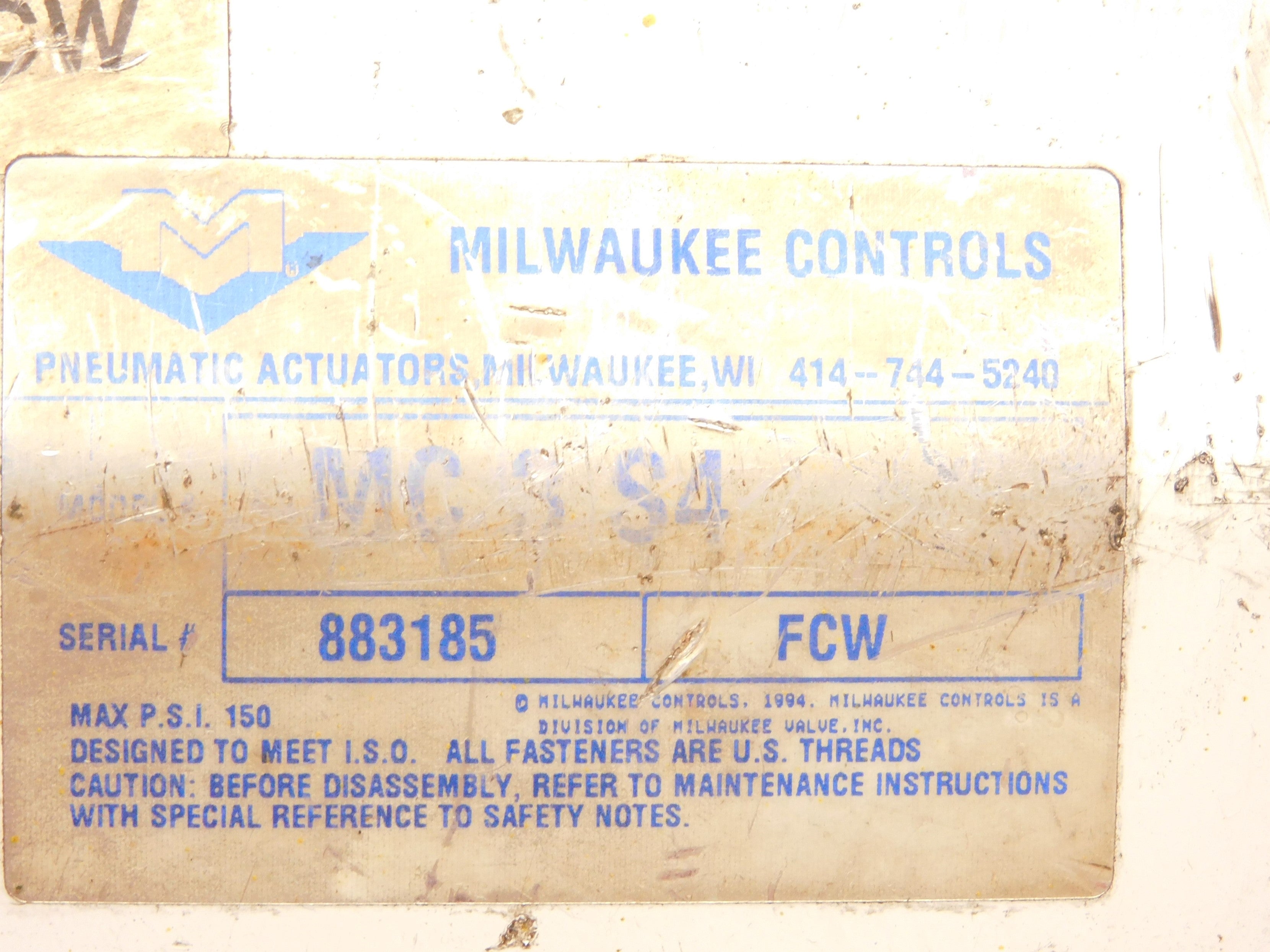 MILWAUKEE MC3S4 UNMP