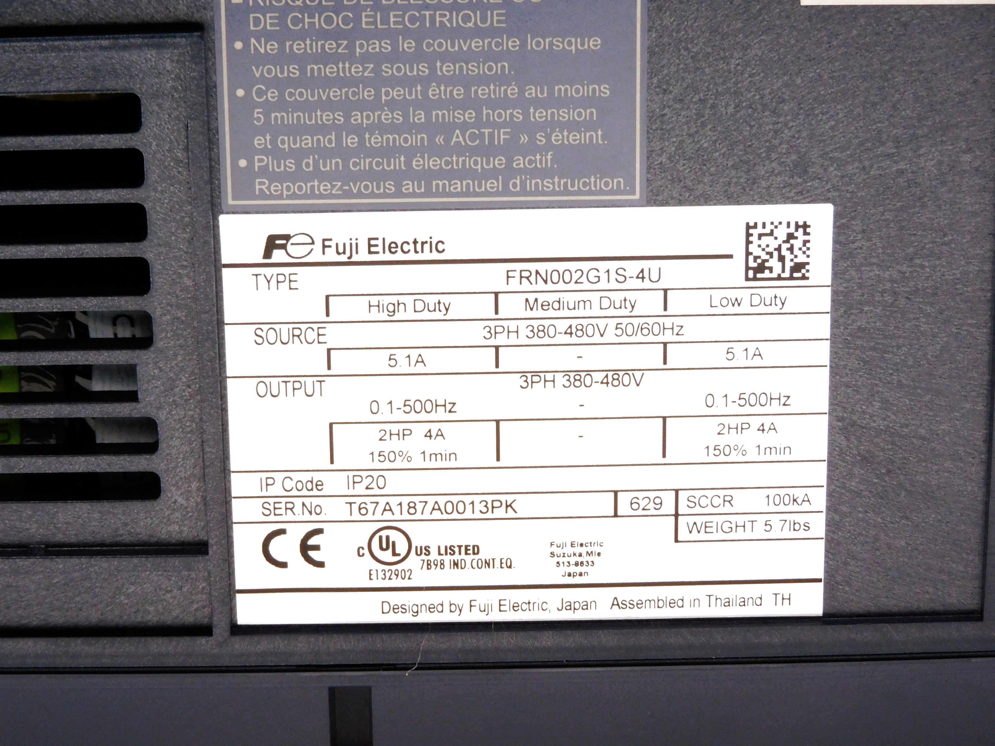 FUJI ELECTRIC FRN002G1S-4U NSMP