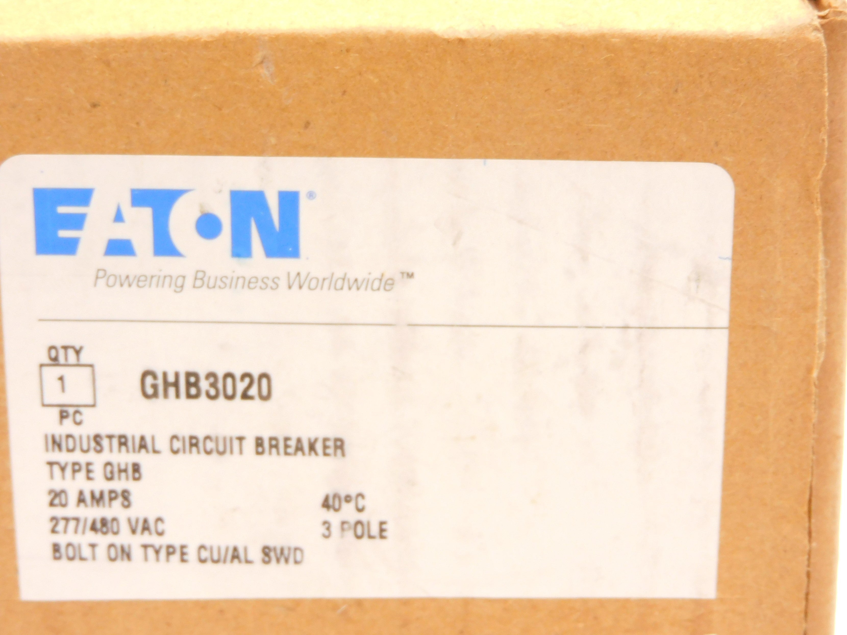 EATON GHB3020 20A 277/480VAC NSMP