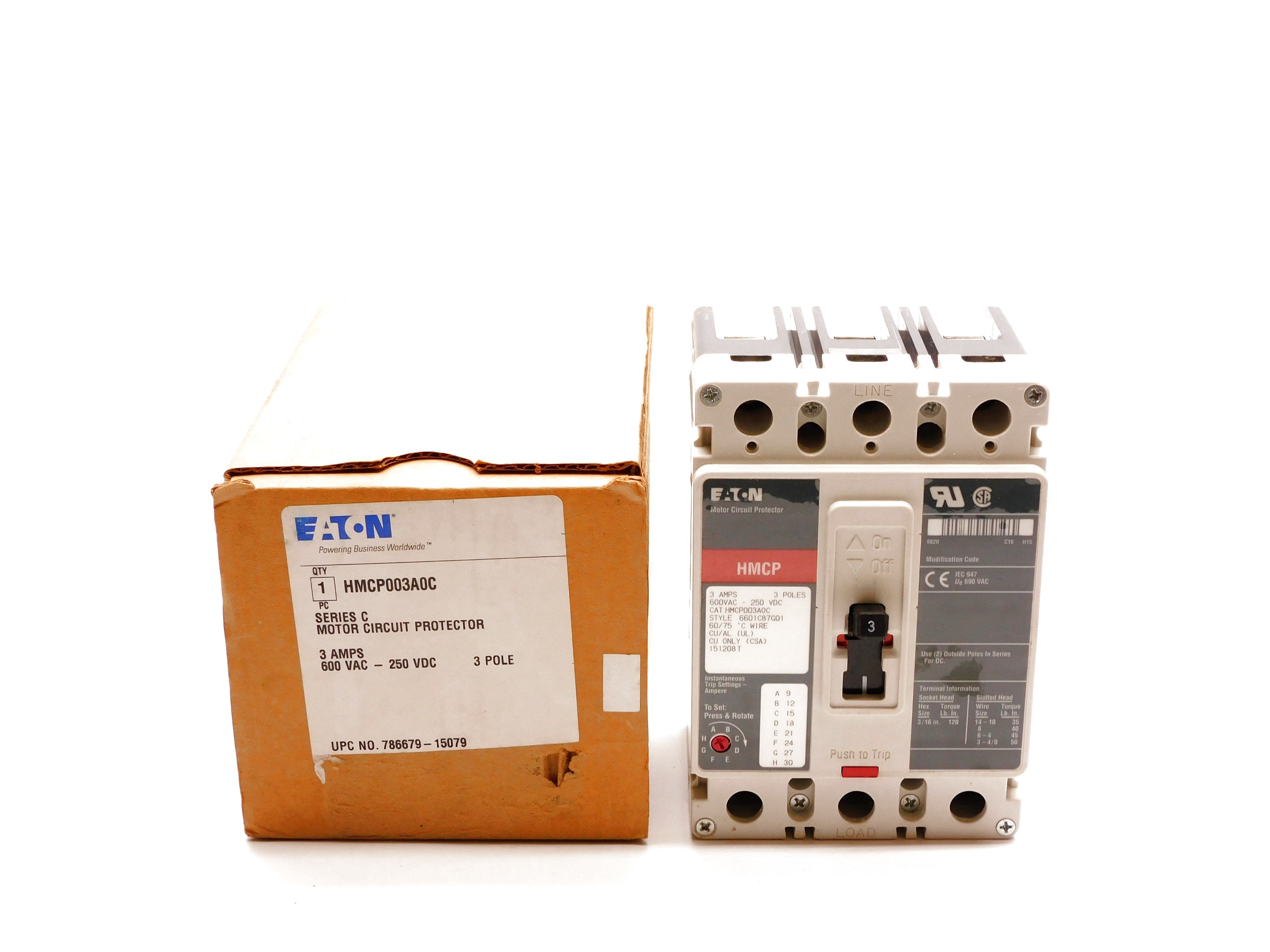 EATON HMCP003A0C 3A (GREY) NSMP