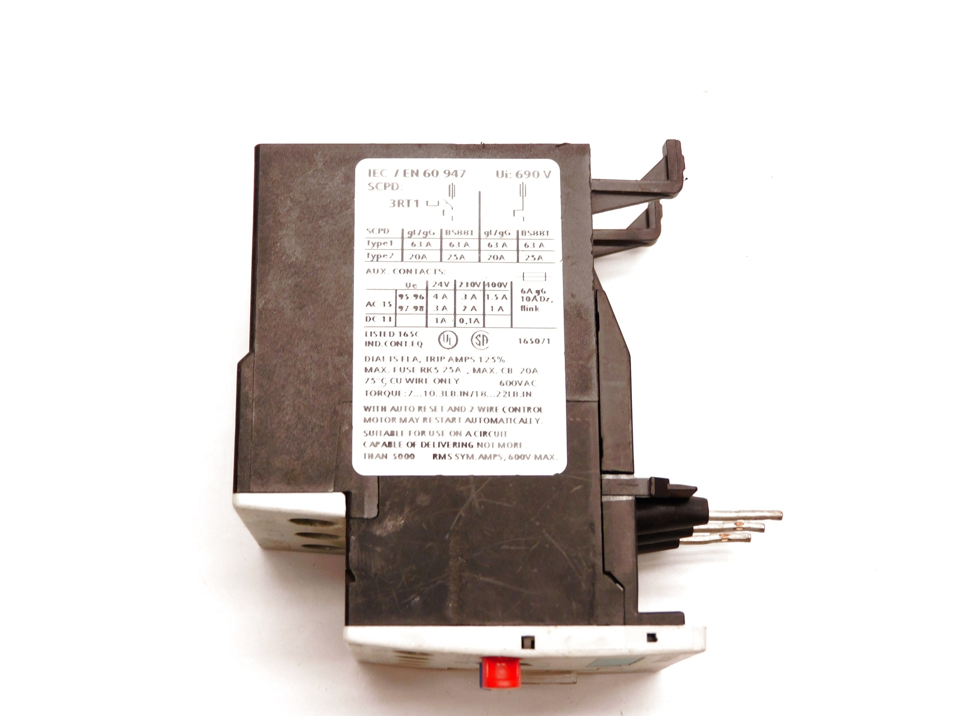 SIEMENS 3RU1126-1GB0 690V 4.5-6.3A UNMP