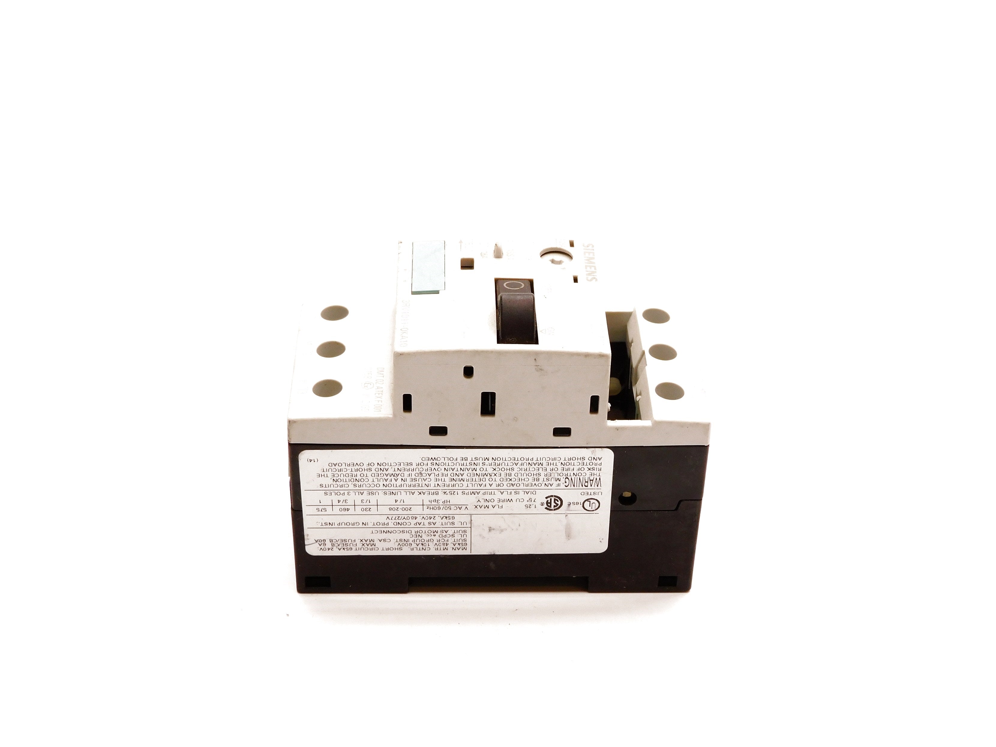 SIEMENS 3RV1011-0KA10 0.9-1.25A 277V UNMP