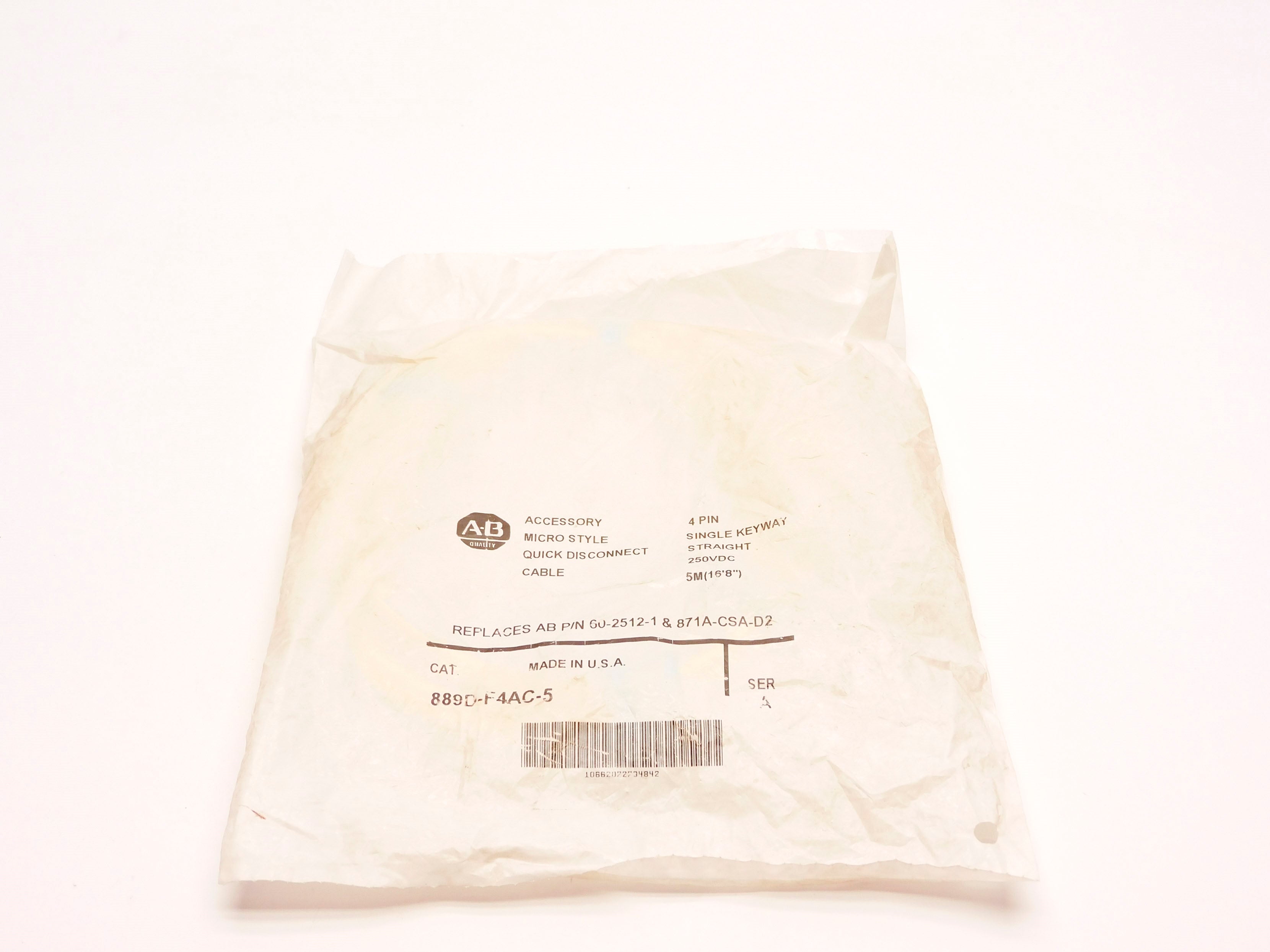 ALLEN BRADLEY 889D-F4AC-5 SER. A (WH) NSMP