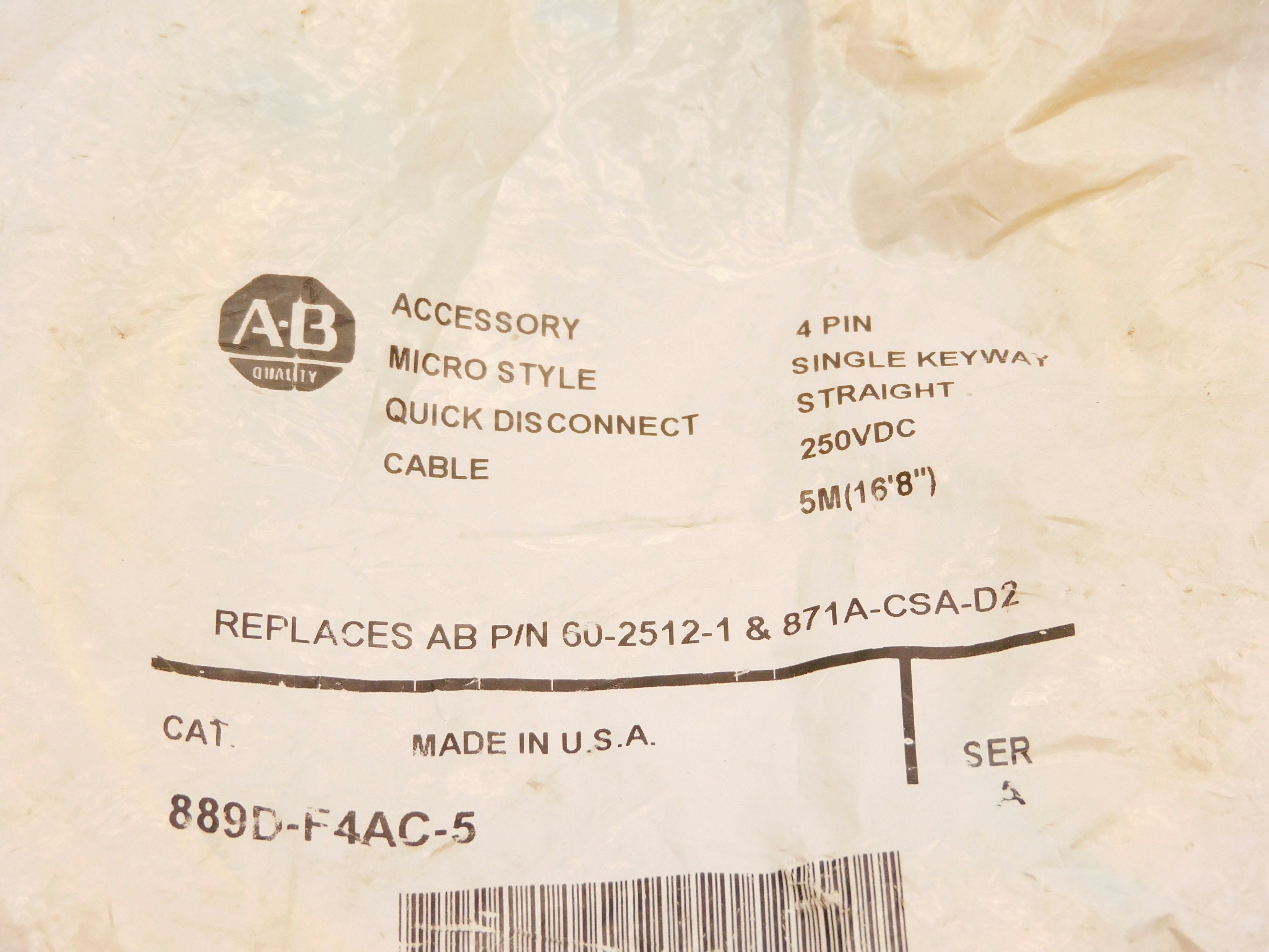 ALLEN BRADLEY 889D-F4AC-5 SER. A (WH) NSMP