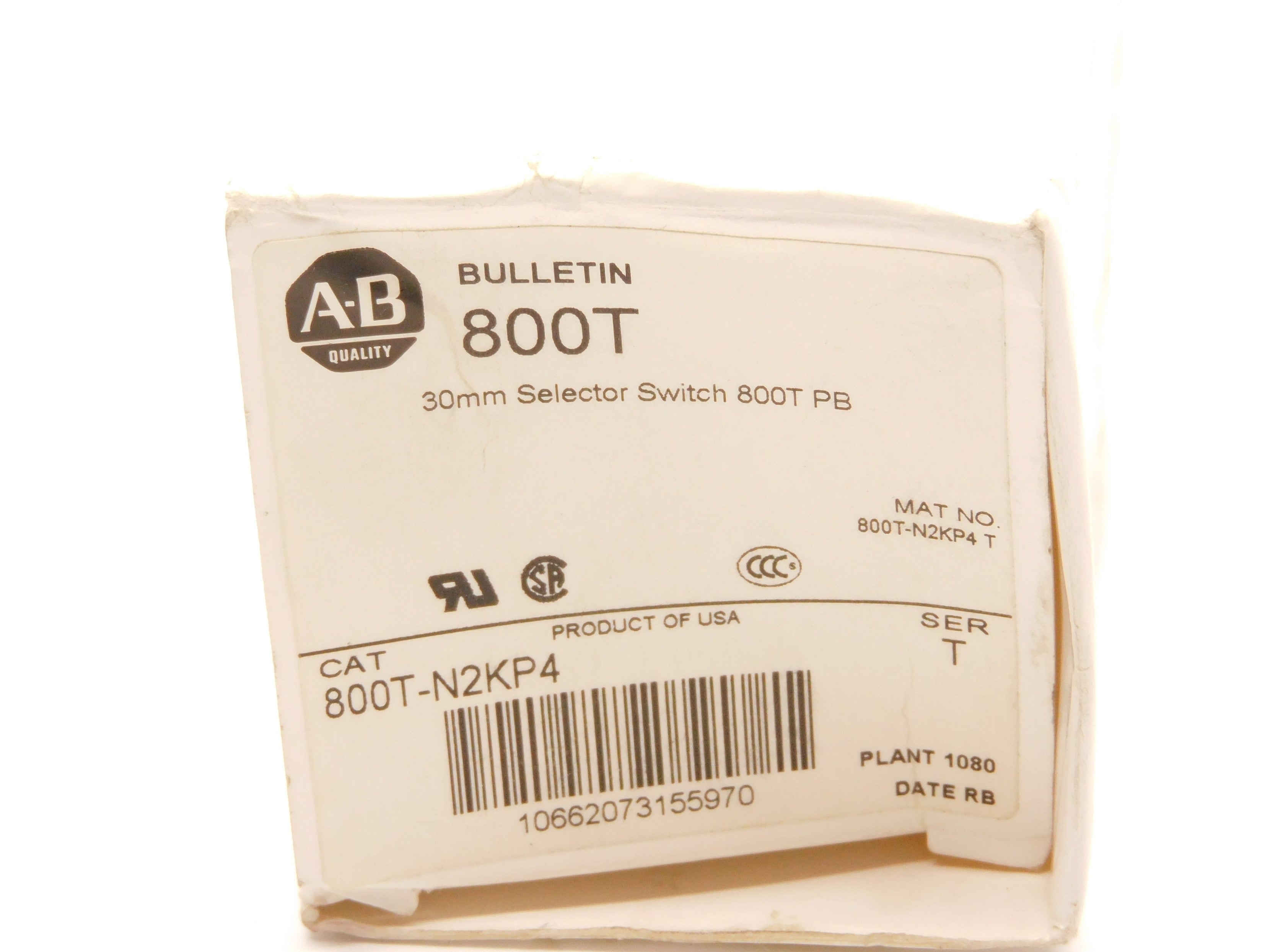 ALLEN BRADLEY 800T-N2KP4 SER. T (AS PICTURED) (WH) NSMP