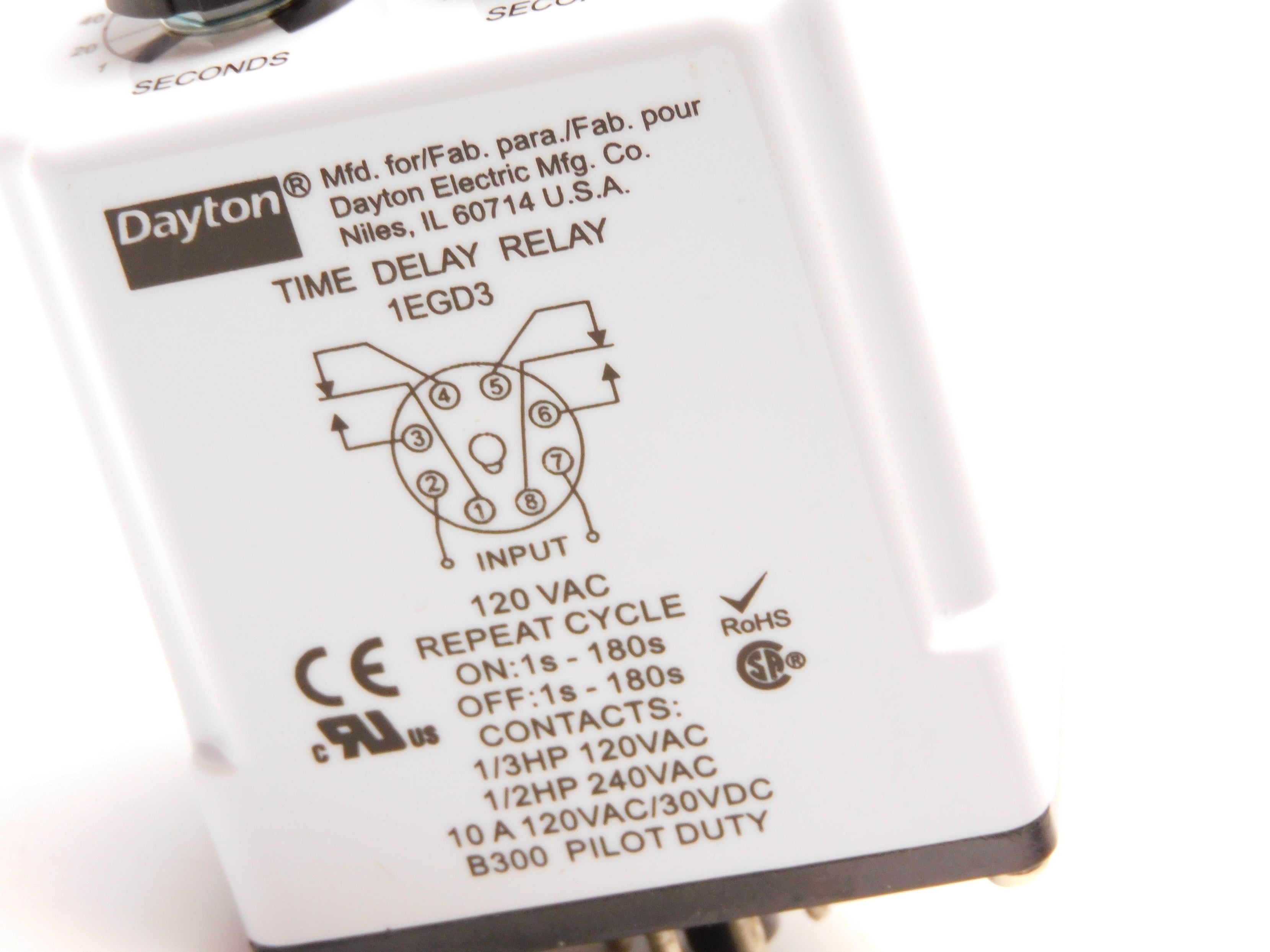DAYTON 1EGD3 120VAC 10A NSMP