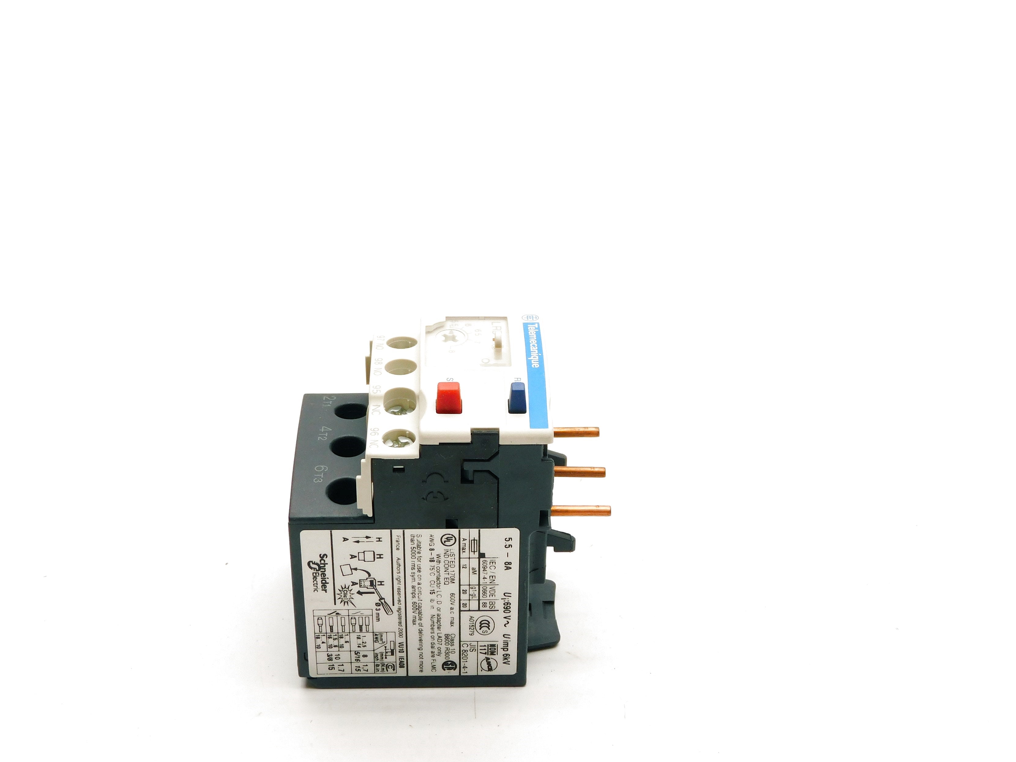 TELEMECANIQUE LRD12 690V 5.5-8A UNMP