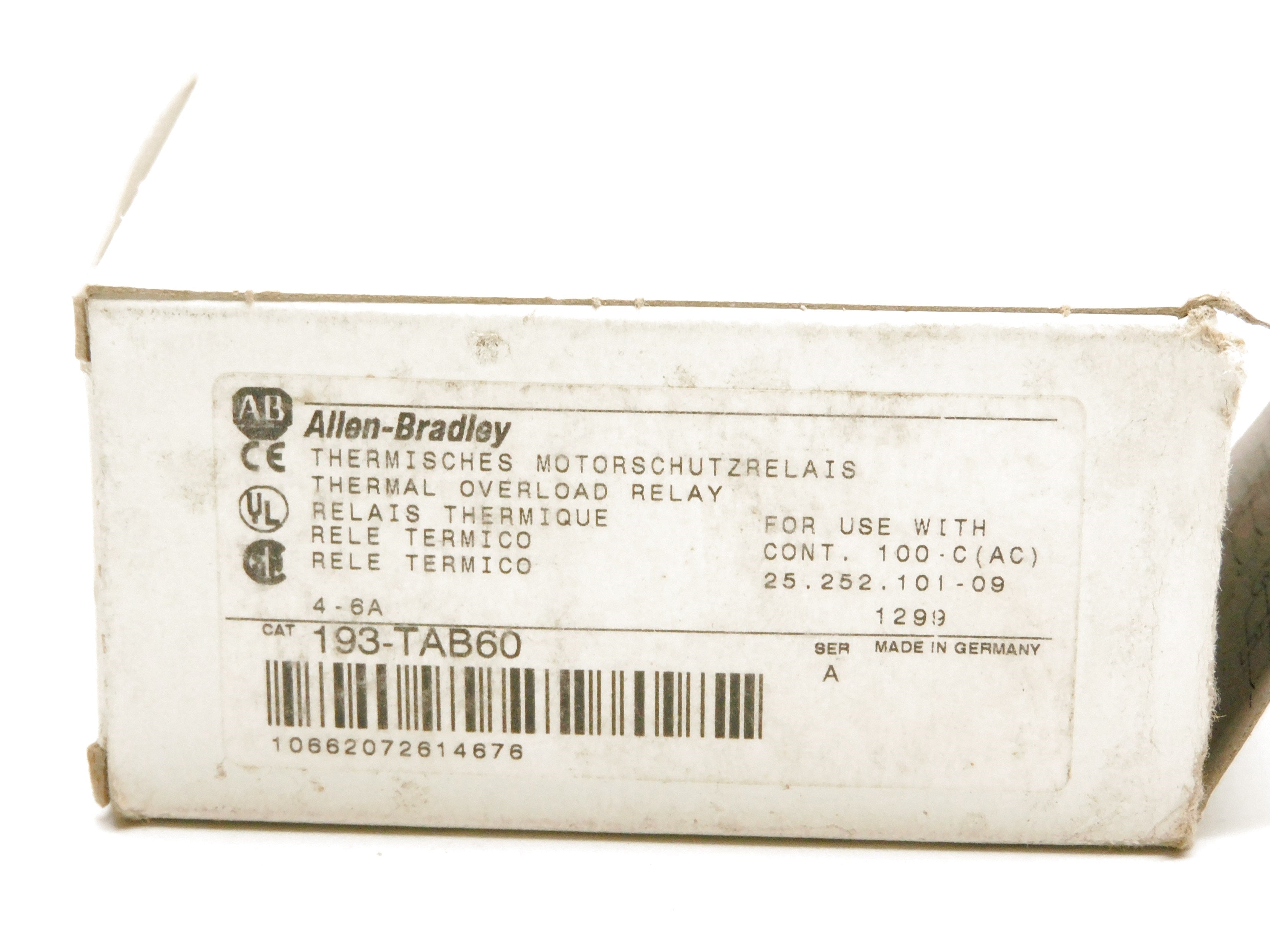 ALLEN BRADLEY 193-TAB60 SER. A 690V 4-6A (WH) NSMP