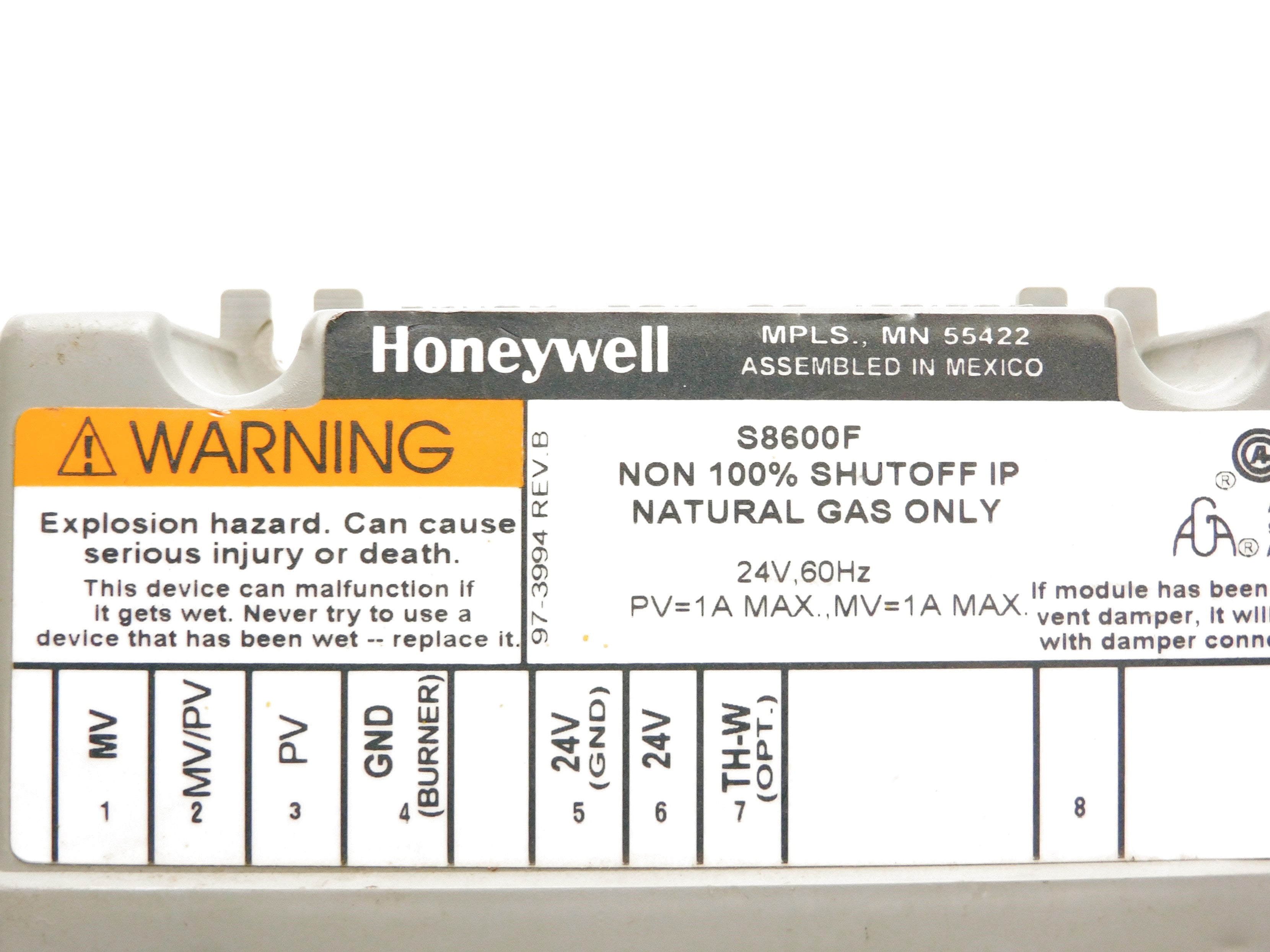 HONEYWELL S8600F1000 UNMP
