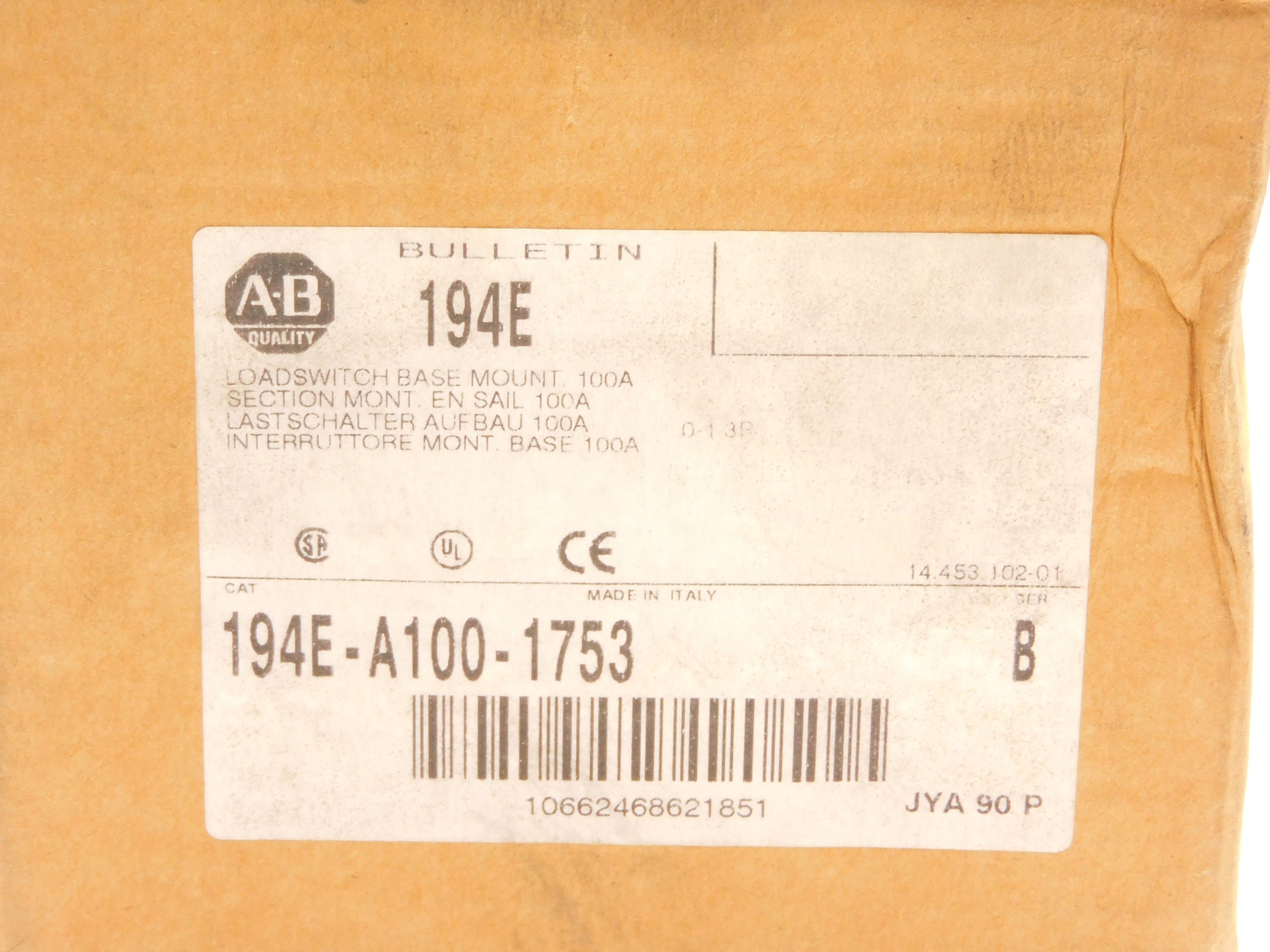 ALLEN BRADLEY 194E-A100-1753 SER. B (AS PICTURED) (BR/WH) NSMP