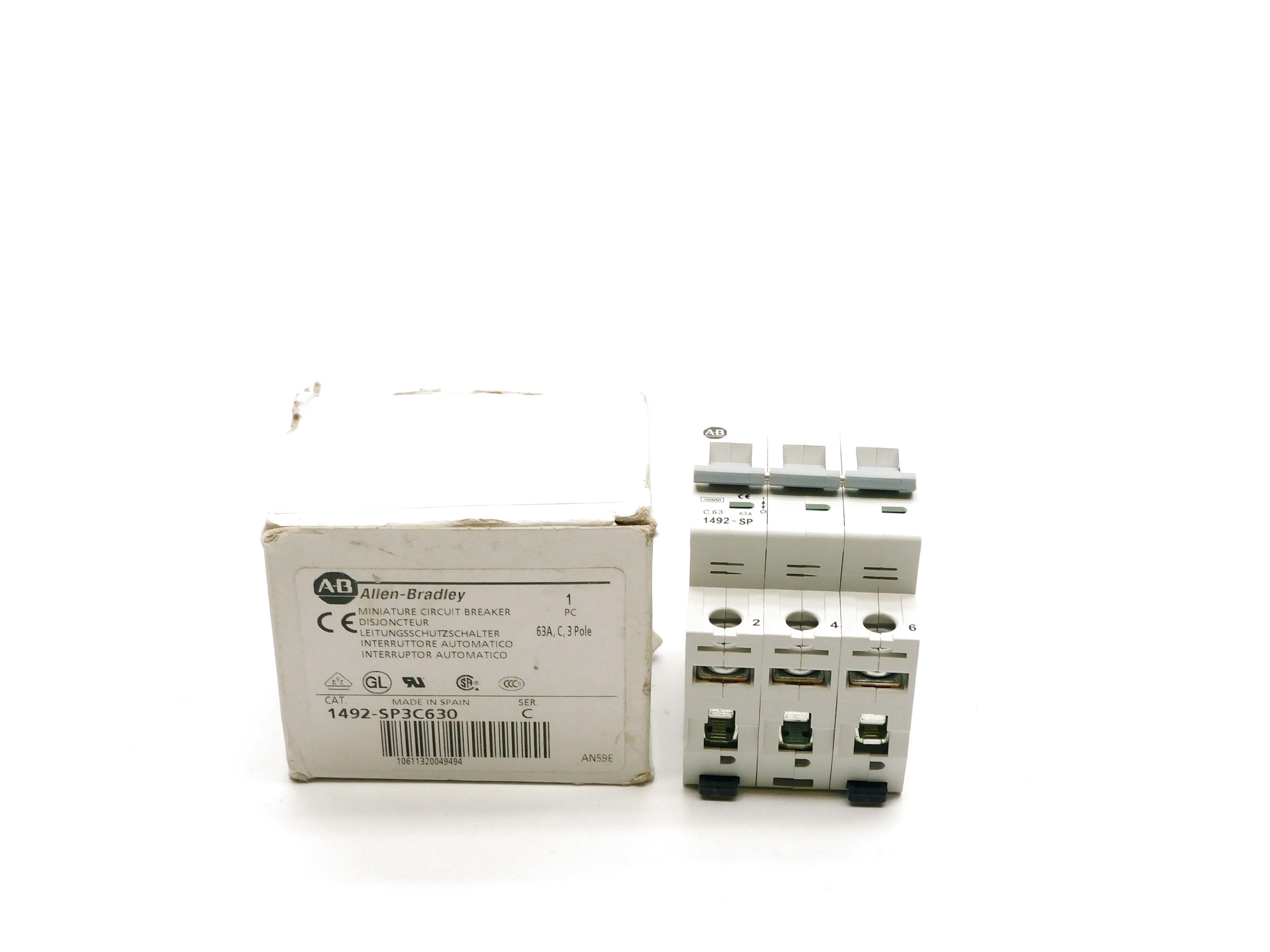 ALLEN BRADLEY 1492-SP3C630 SER. C 63A 415VAC (WH) NSMP