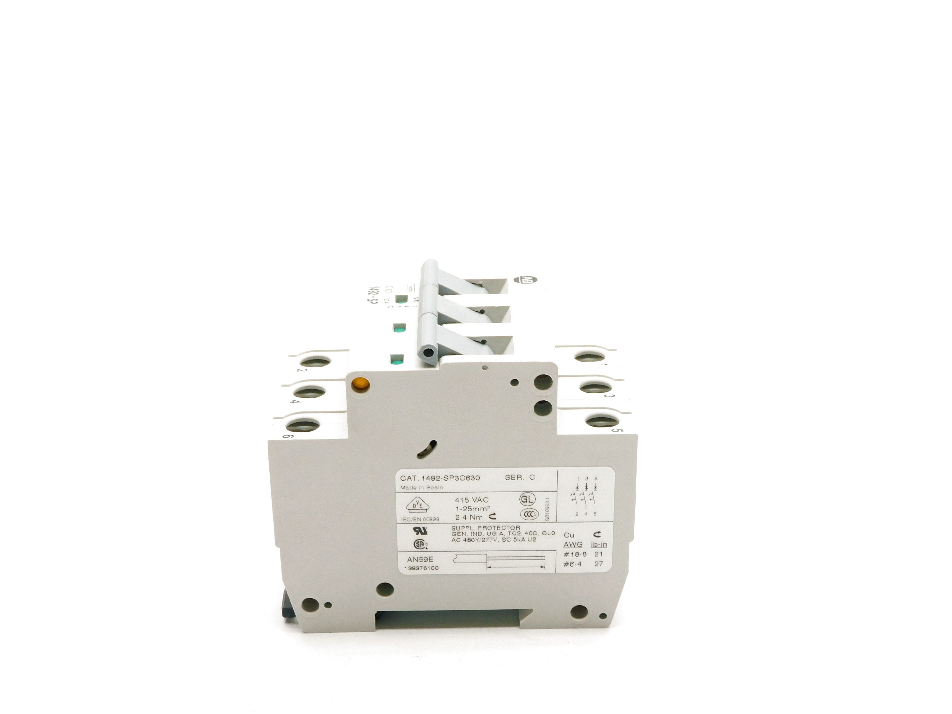 ALLEN BRADLEY 1492-SP3C630 SER. C 63A 415VAC (WH) NSMP