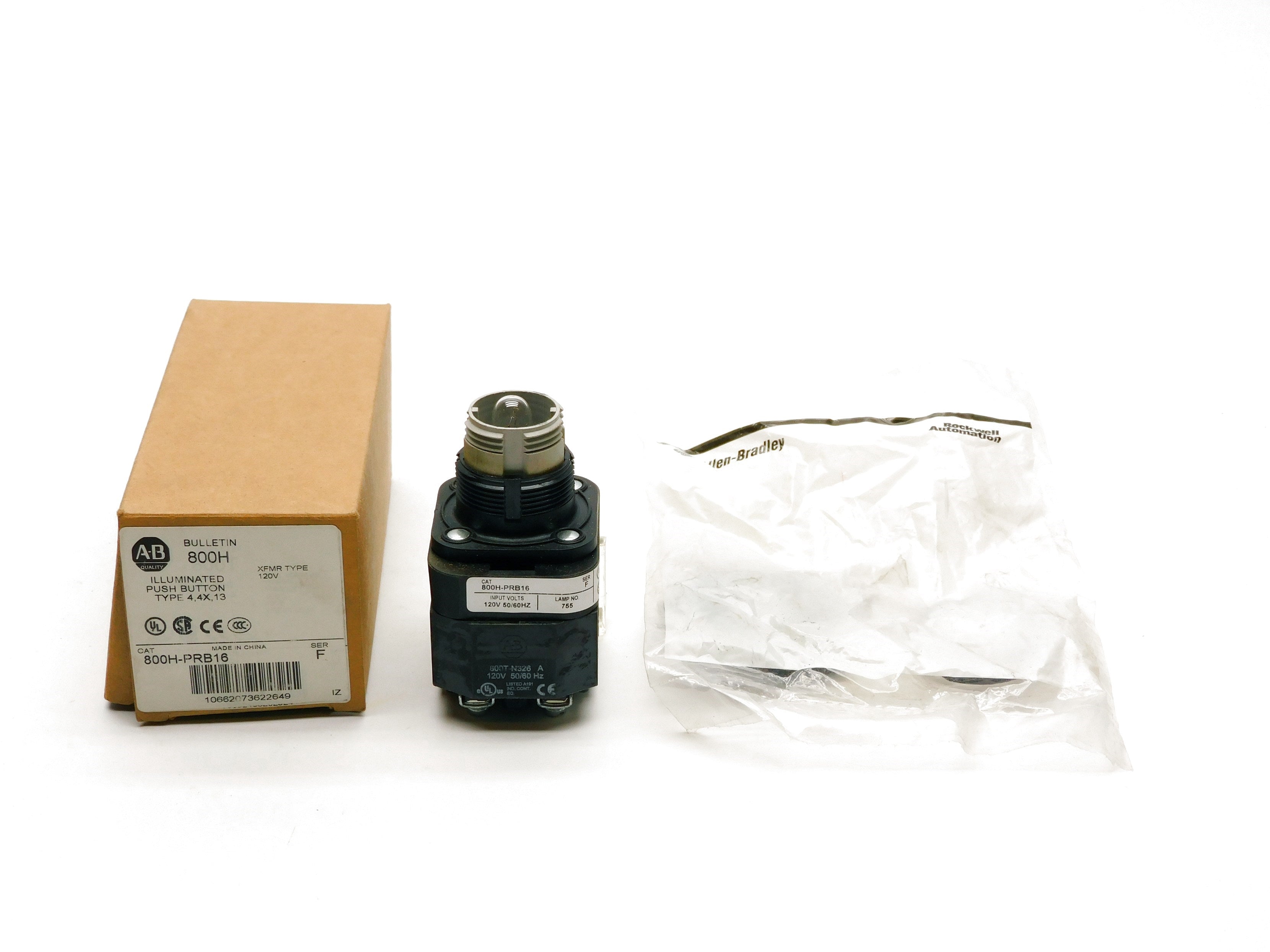 ALLEN BRADLEY 800H-PRB16 SER. F (AS PICTURED) (BR/WH) NSMP