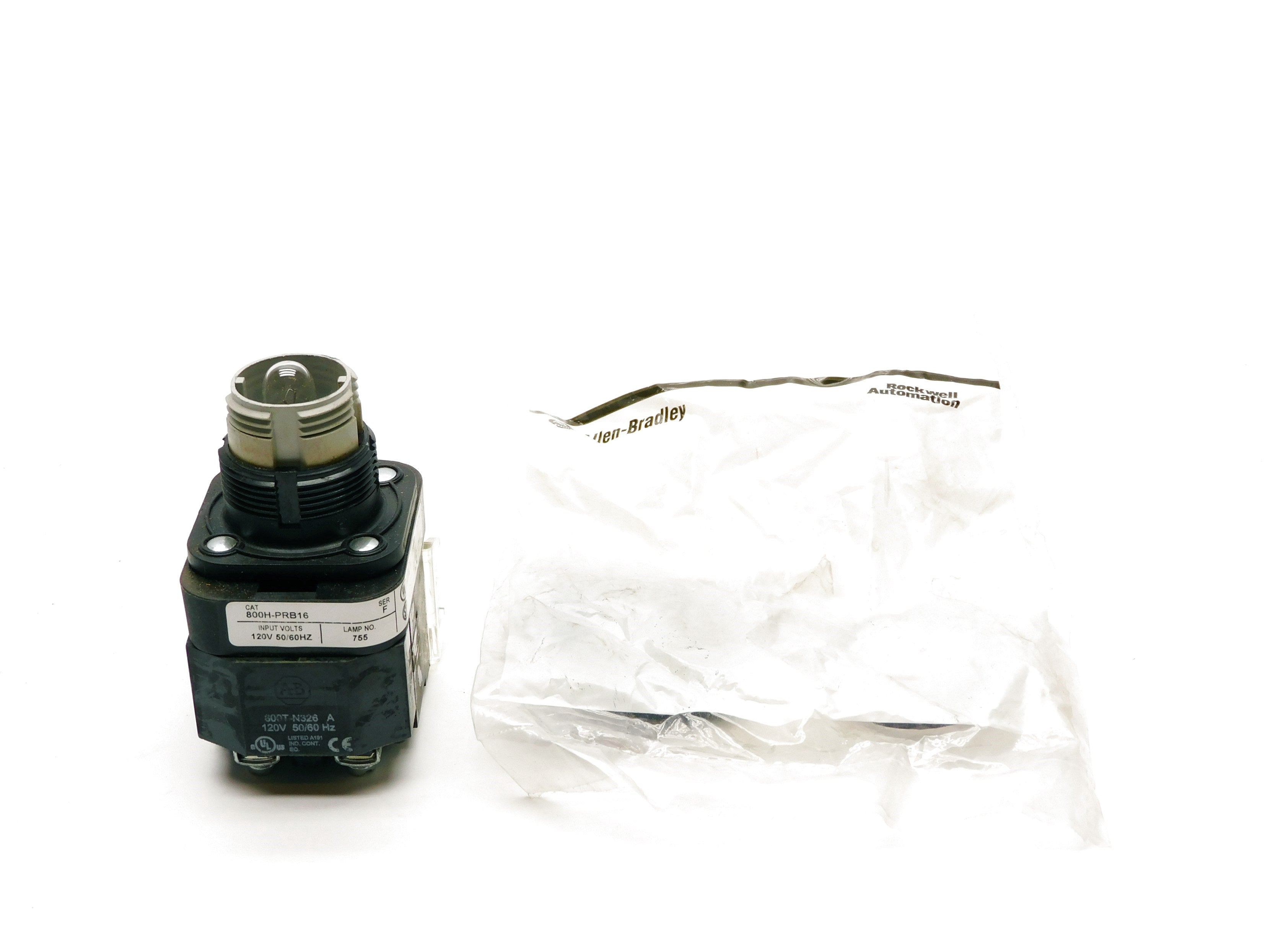 ALLEN BRADLEY 800H-PRB16 SER. F (AS PICTURED) (BR/WH) NSMP