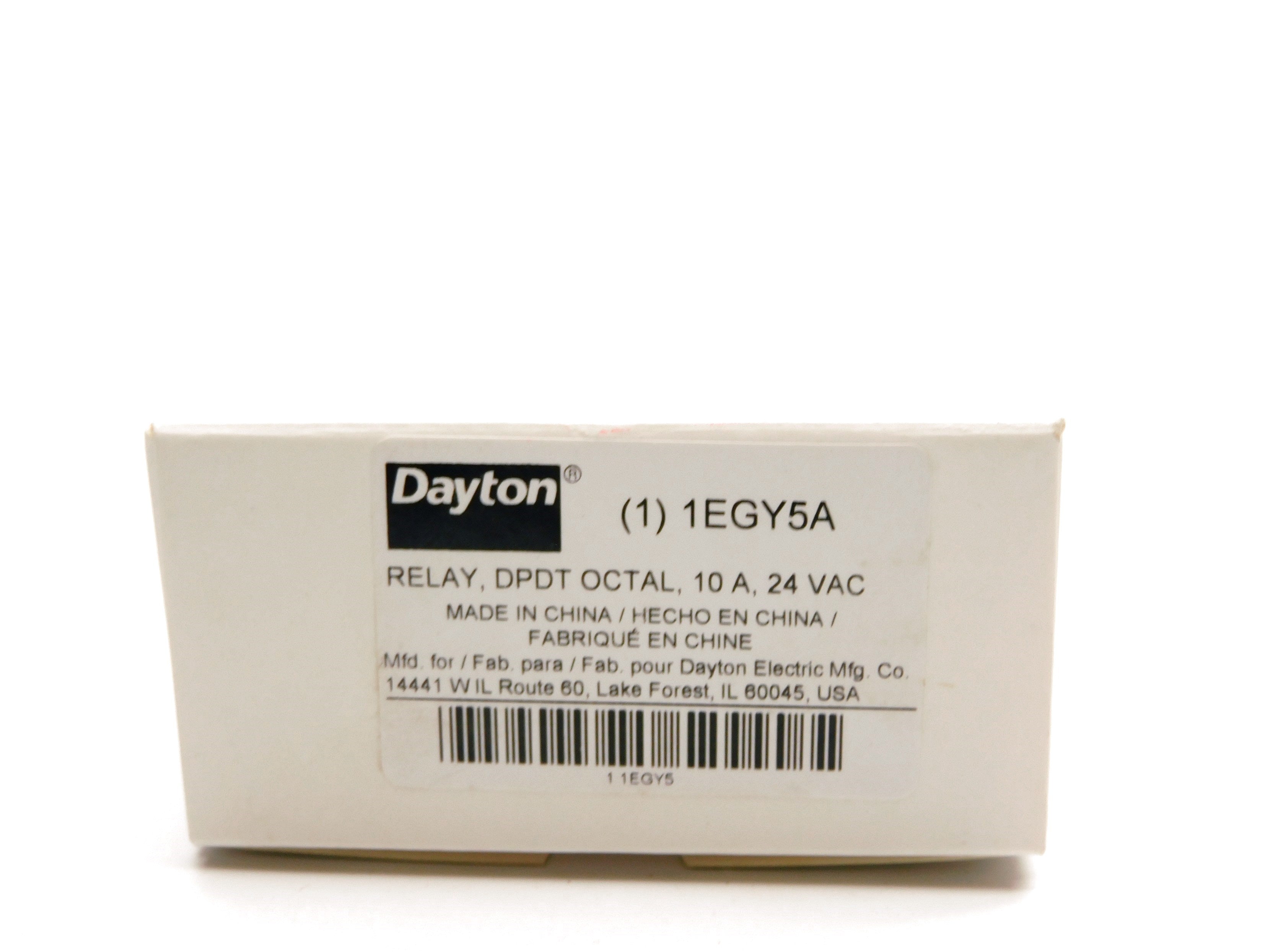 DAYTON 1EGY5A 24VAC 10A NSMP