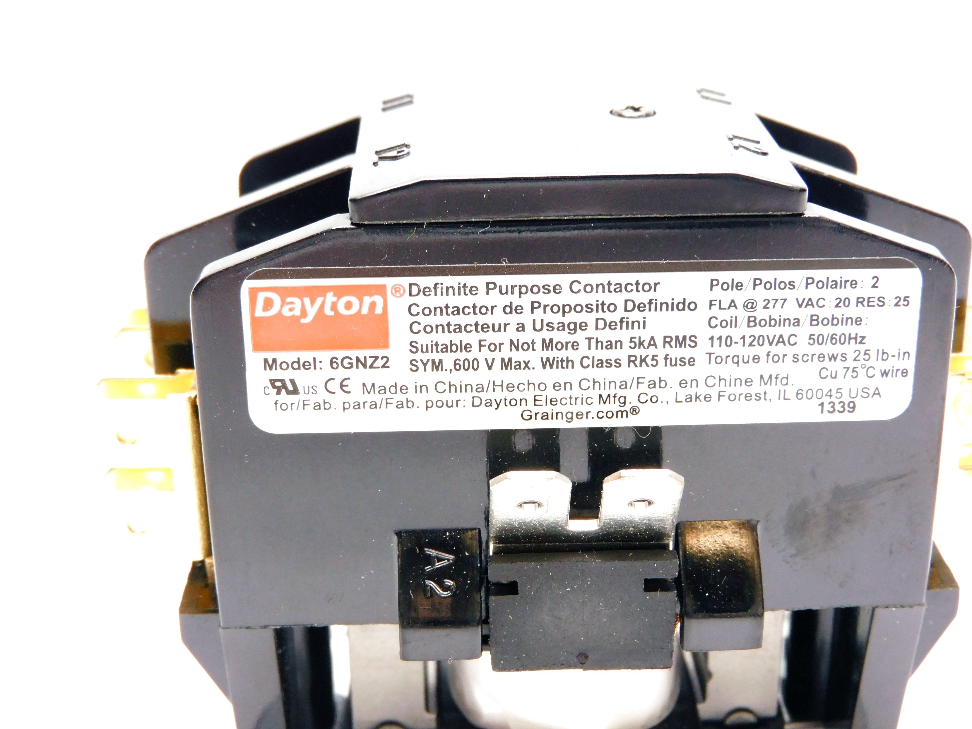 DAYTON 6GNZ2 110/120VAC NSMP
