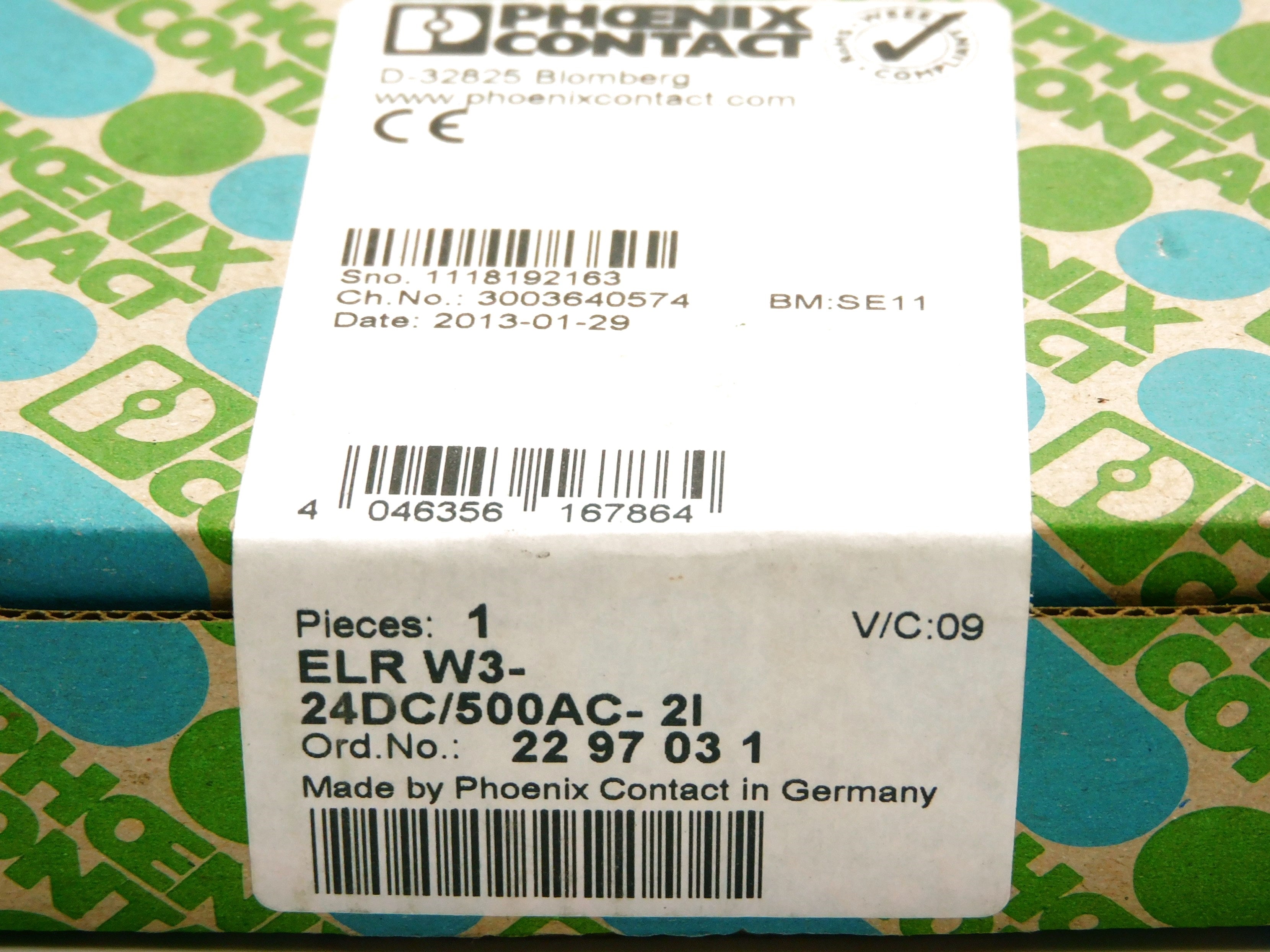PHOENIX CONTACT ELRW3-24DC/500AC-2I 24VDC NSMP
