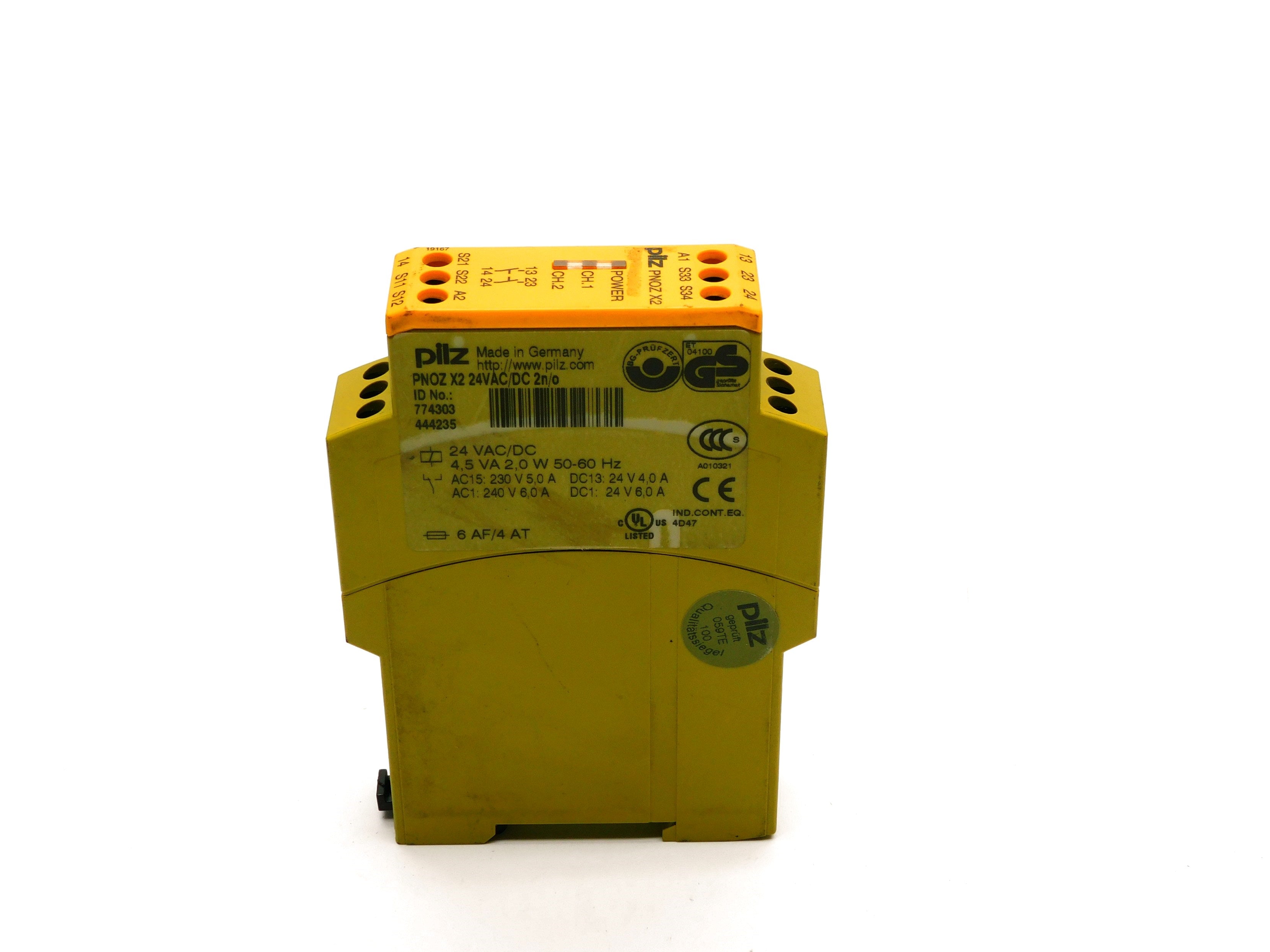 PILZ PNOZ-X2-24VAC/DC-2N/O 6A UNMP