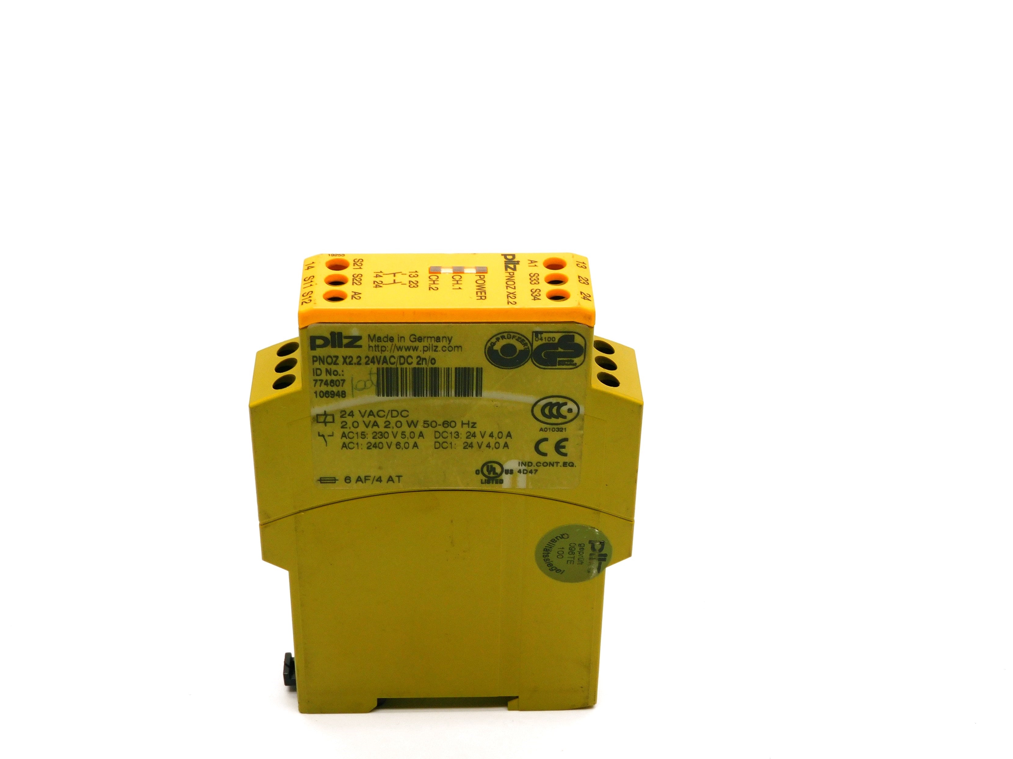 PILZ PNOZ-X2.2-24VAC/DC-2N/O 6A UNMP