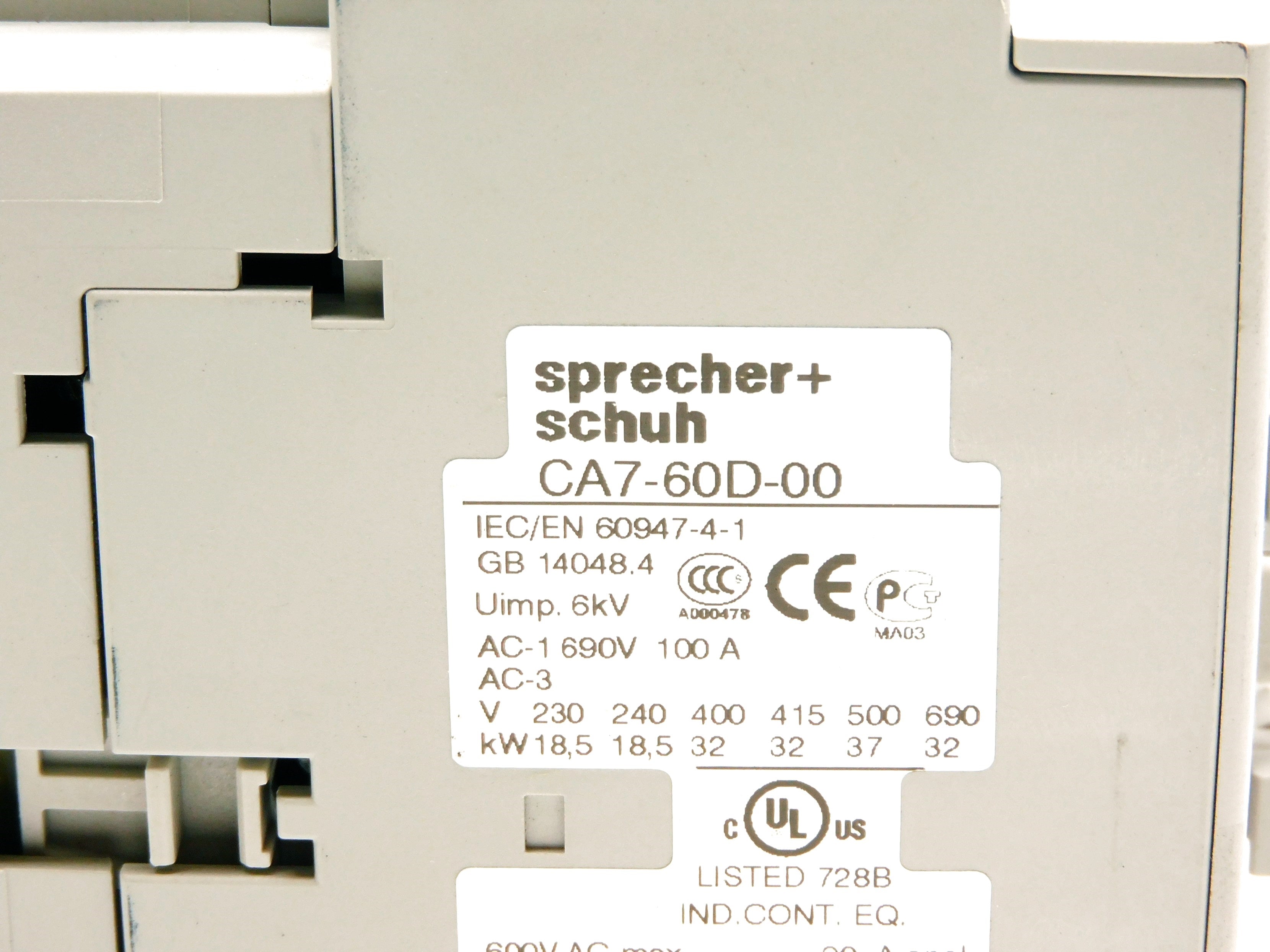 SPRECHER+SCHUH CA7-60D-00 24VDC NSNP