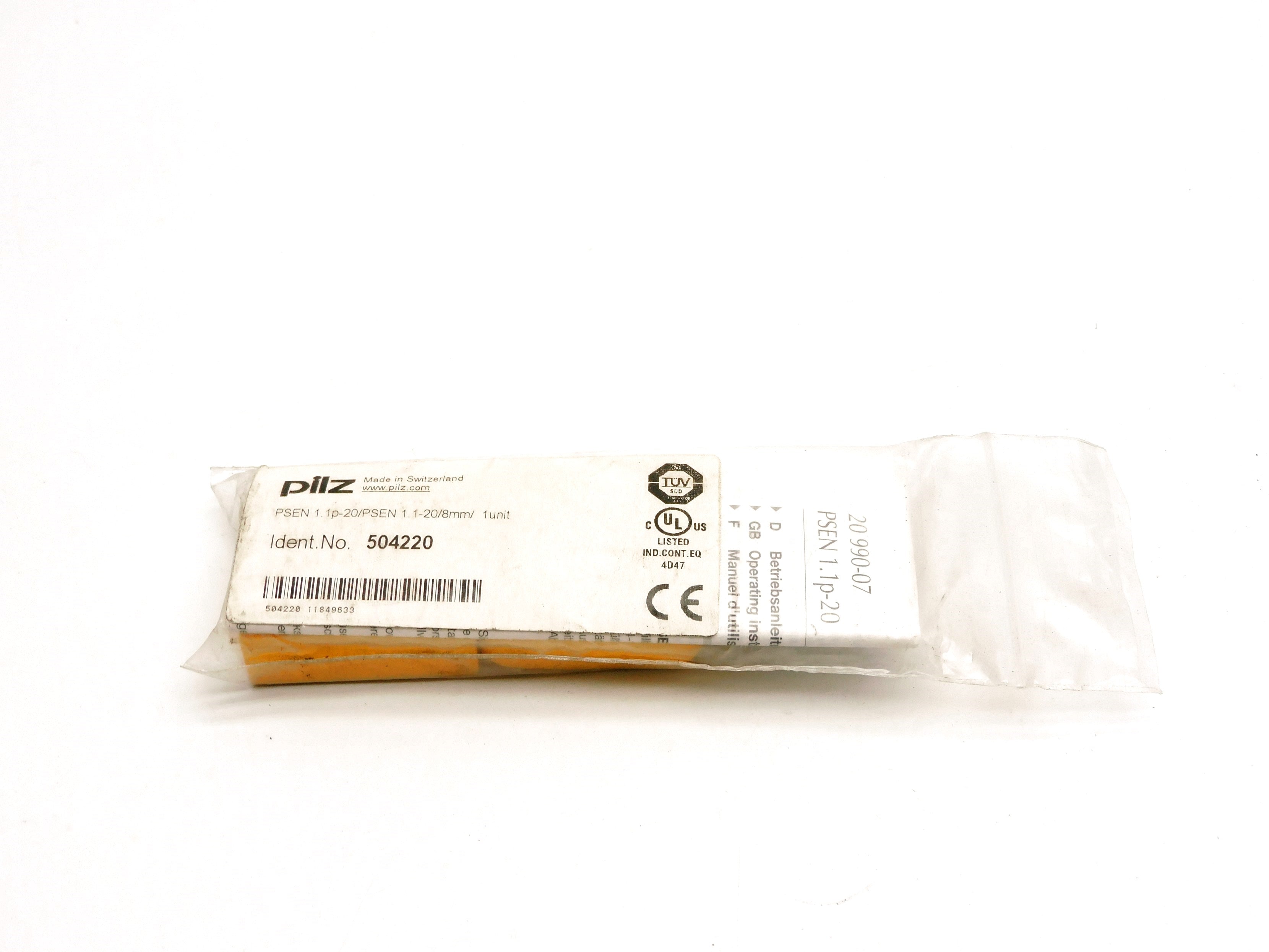 PILZ 504220 PSEN1.1P-20/PSEN1.1-20/8MM/1UNIT NSMP