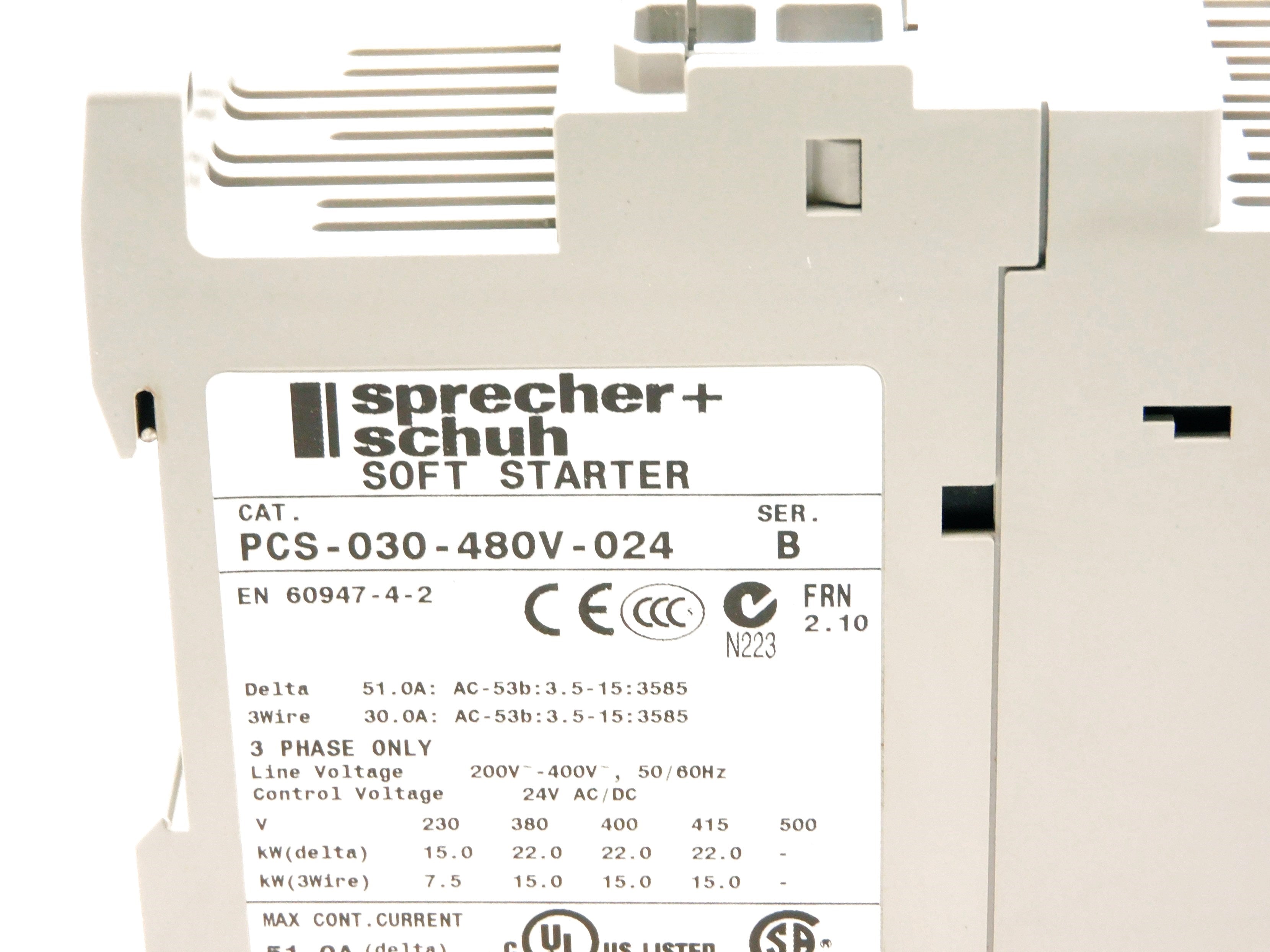 SPRECHER+SCHUH PCS-030-480V-024 SER. B F/W 2.10 NSMP