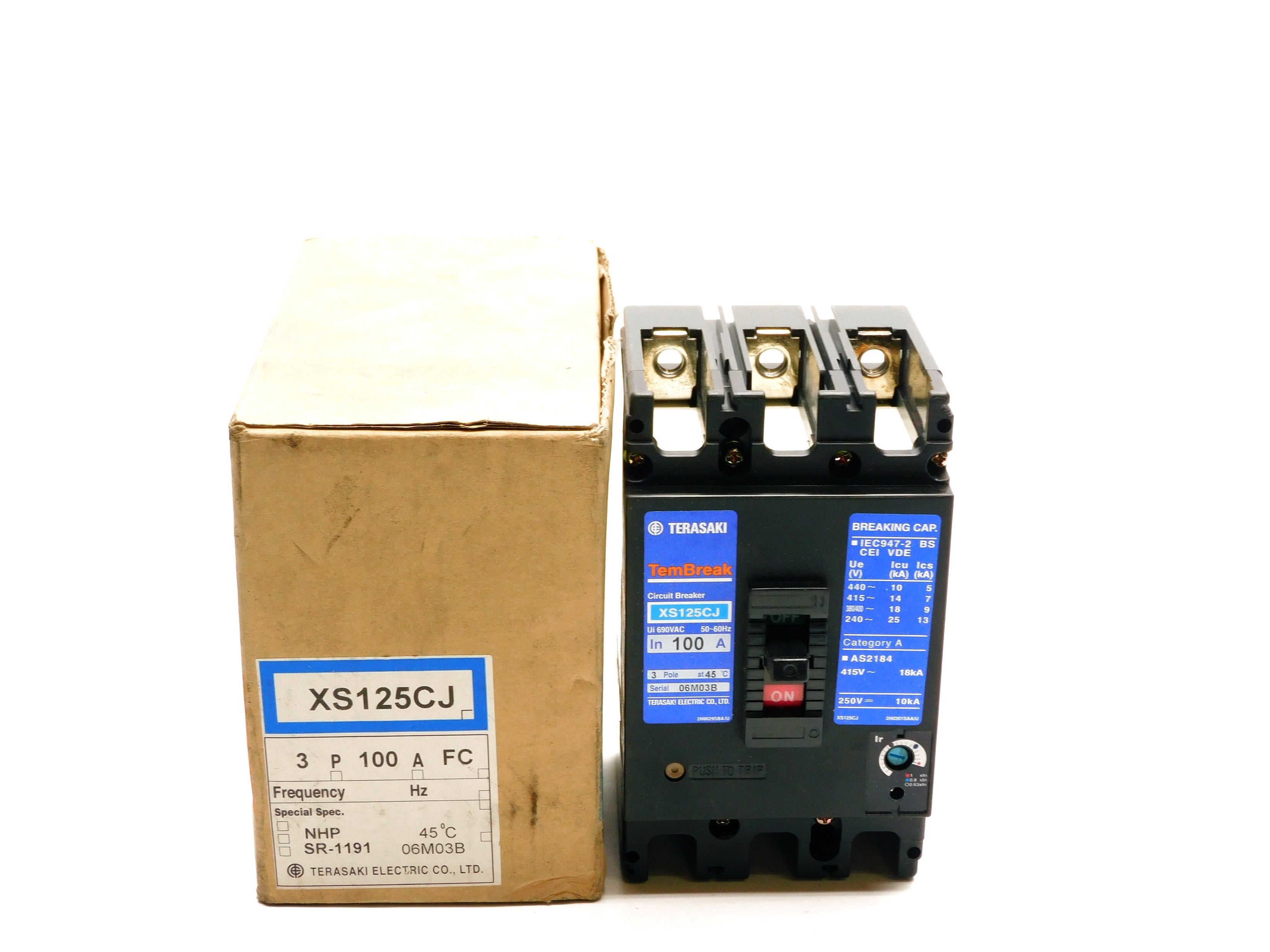 TERASAKI XS125CJ 100A 690VAC NSMP
