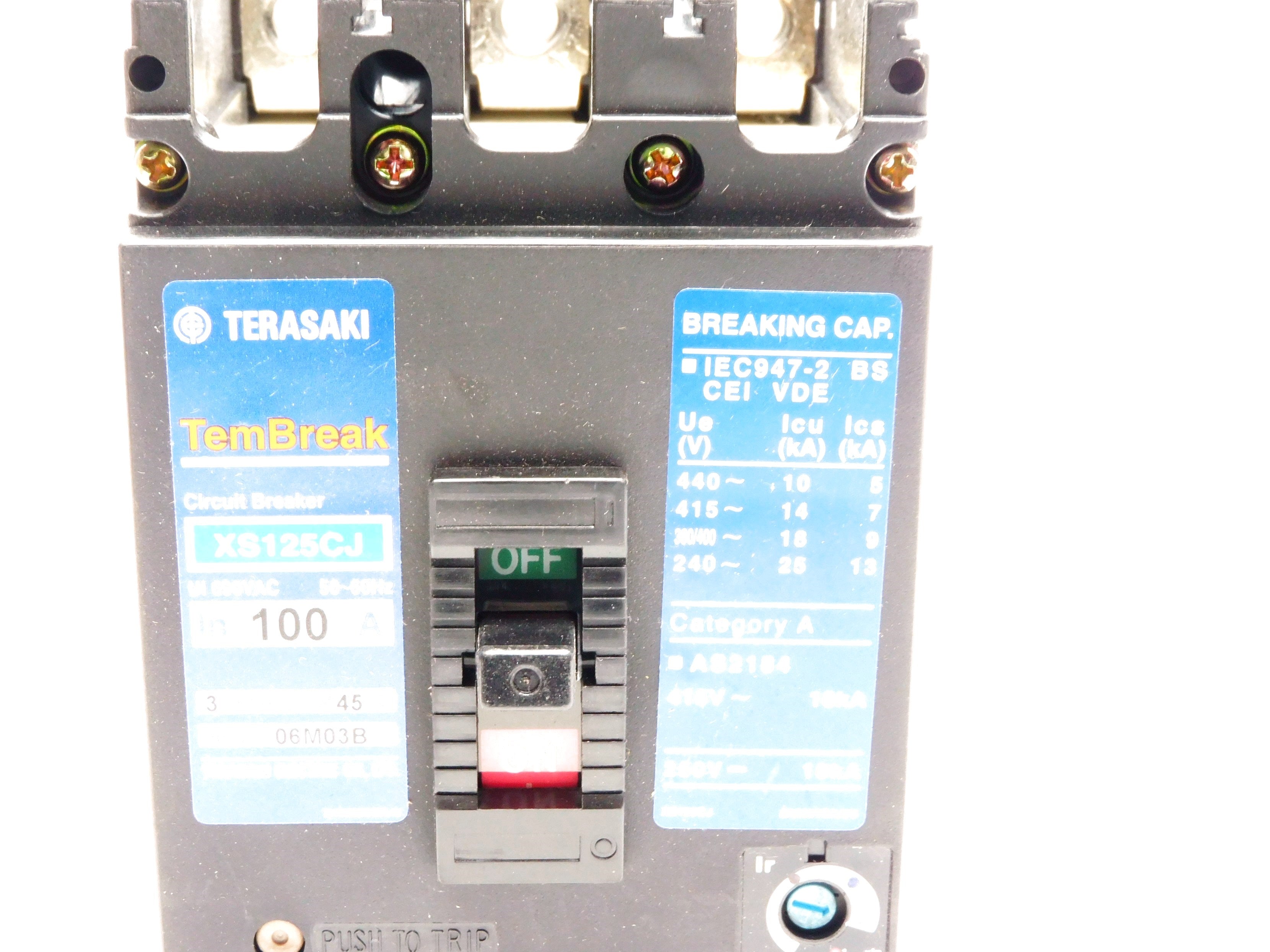 TERASAKI XS125CJ 100A 690VAC NSMP