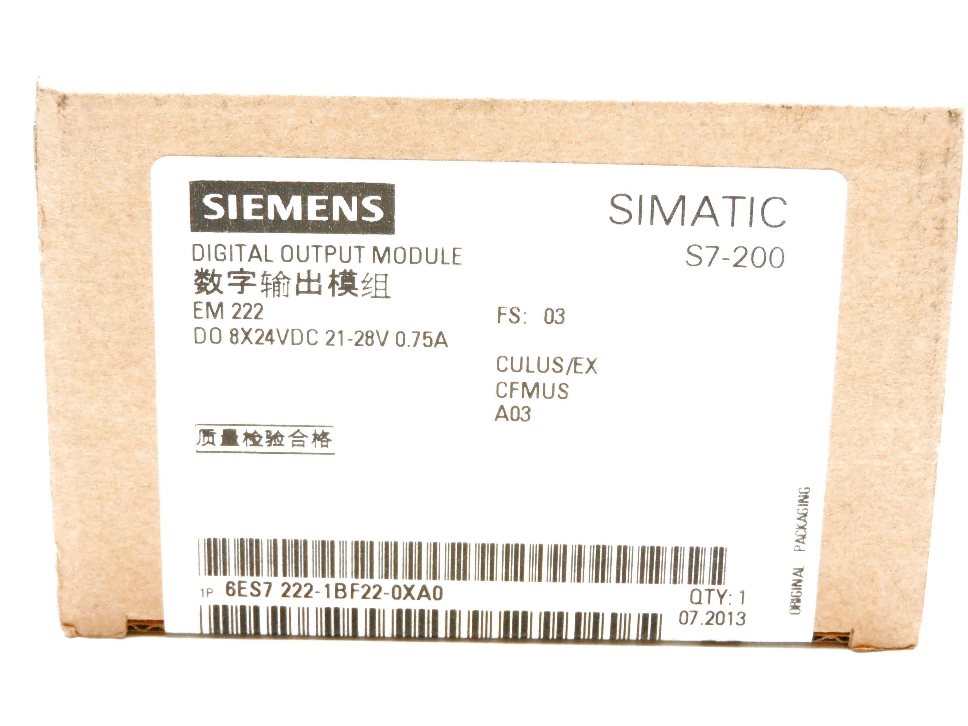 SIEMENS 6ES7222-1BF22-0XA0 NSFS