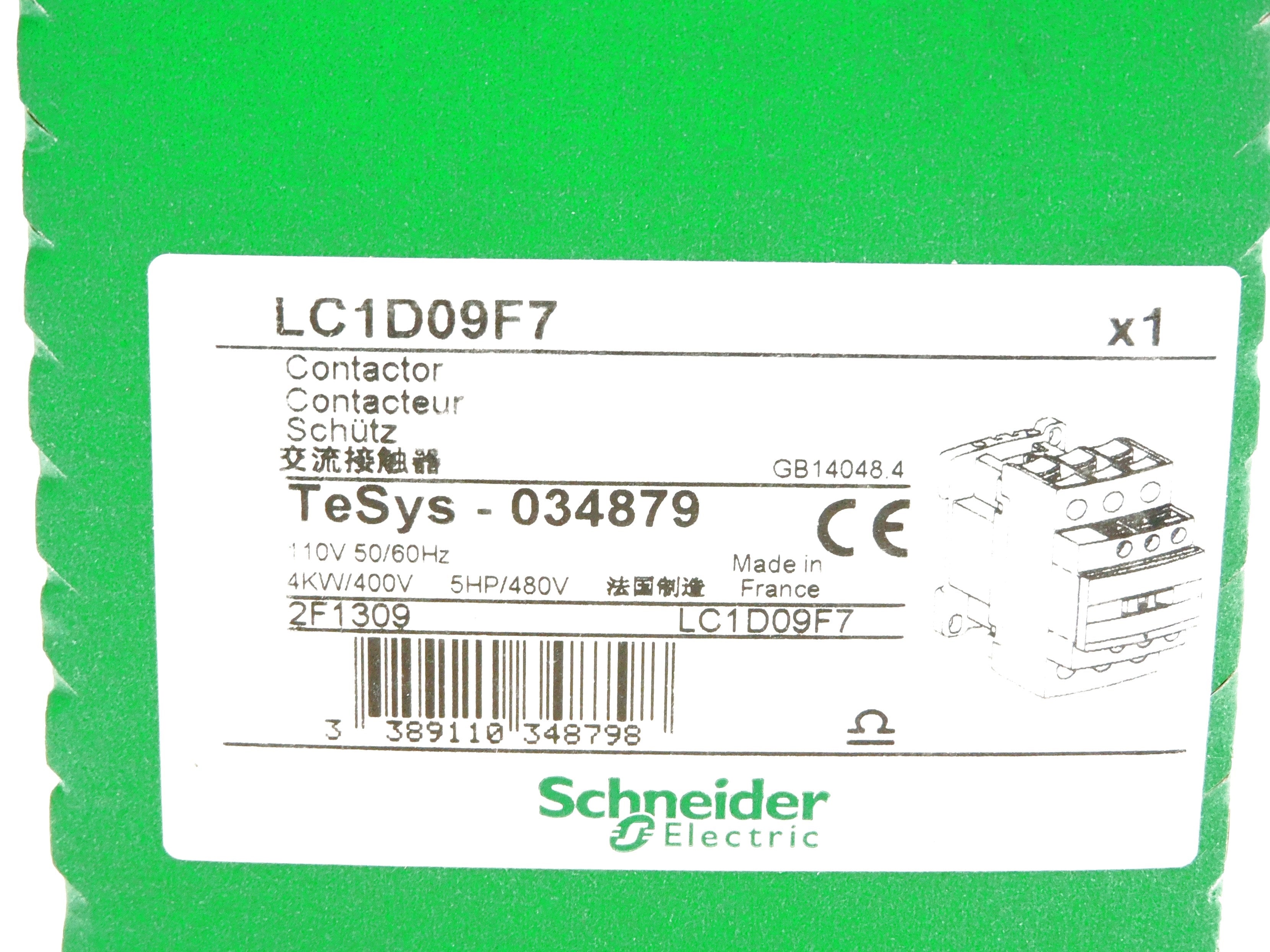 SCHNEIDER LC1D09F7 110V NSFS