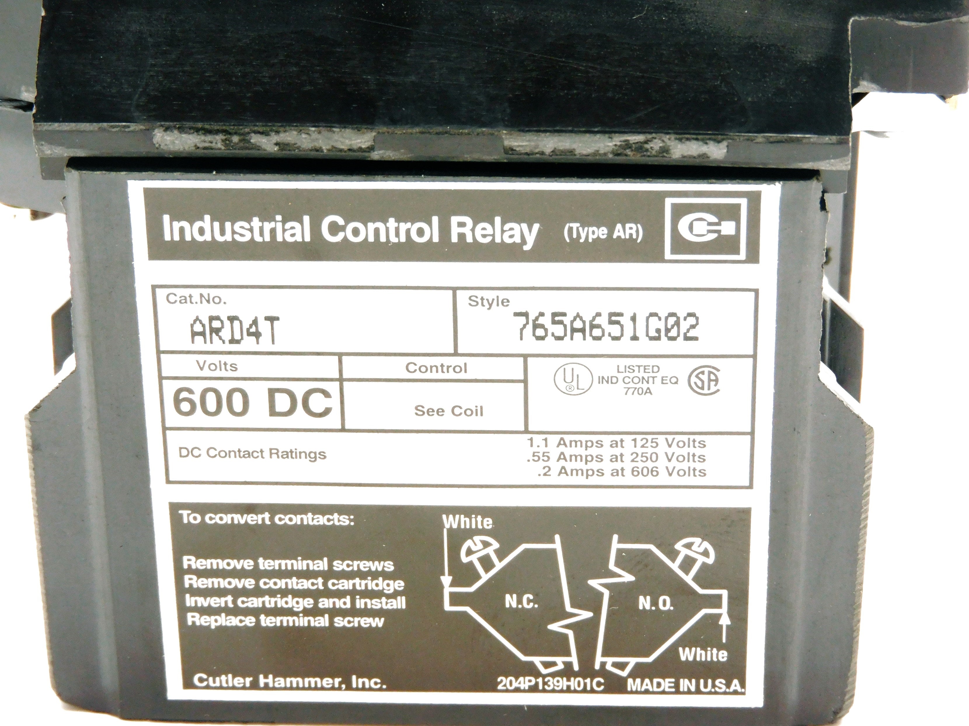 CUTLER HAMMER ARD4T 600VDC 1.1 NSMP