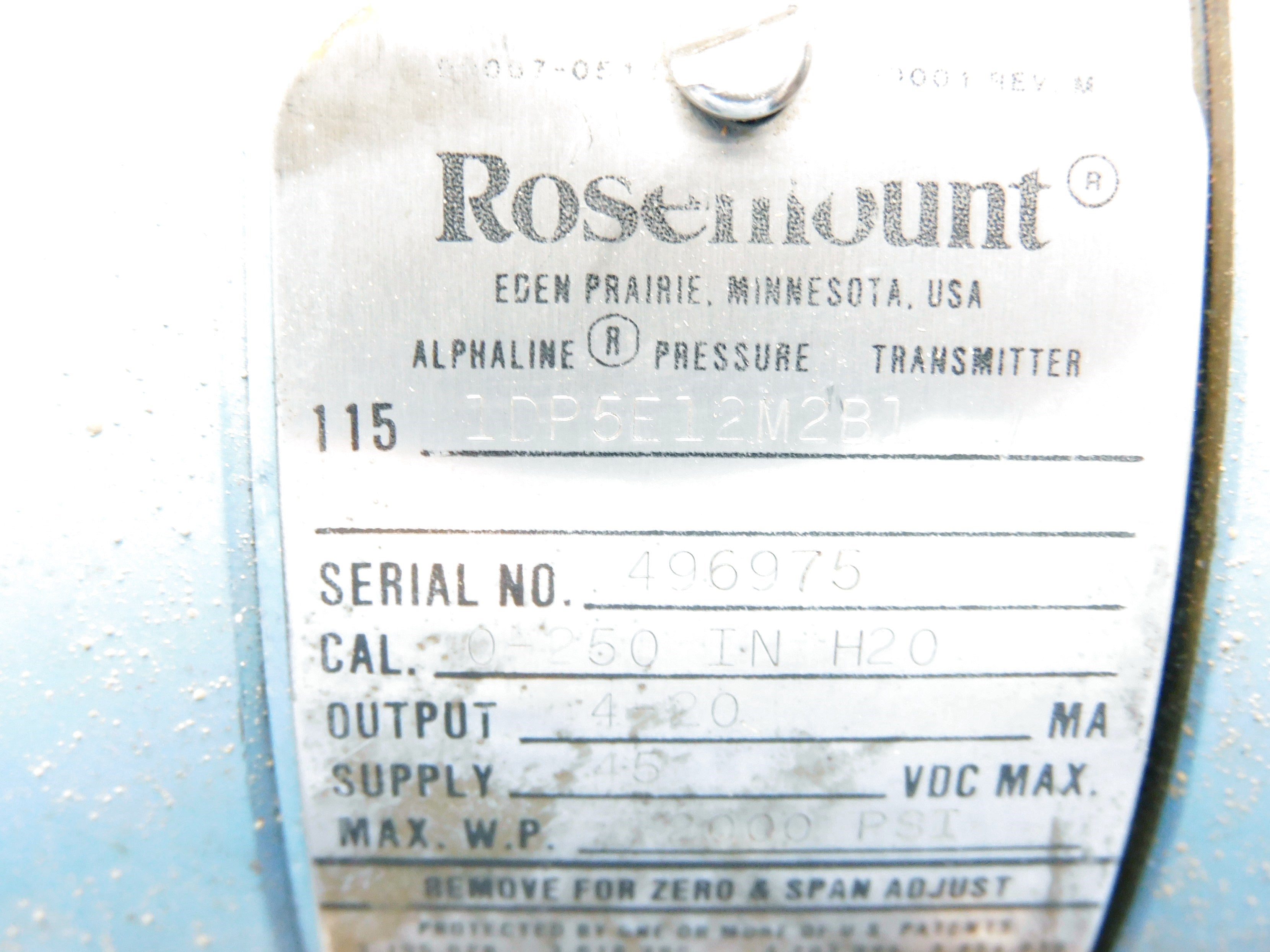 ROSEMOUNT 1151DP5E12M2B1 UNMP