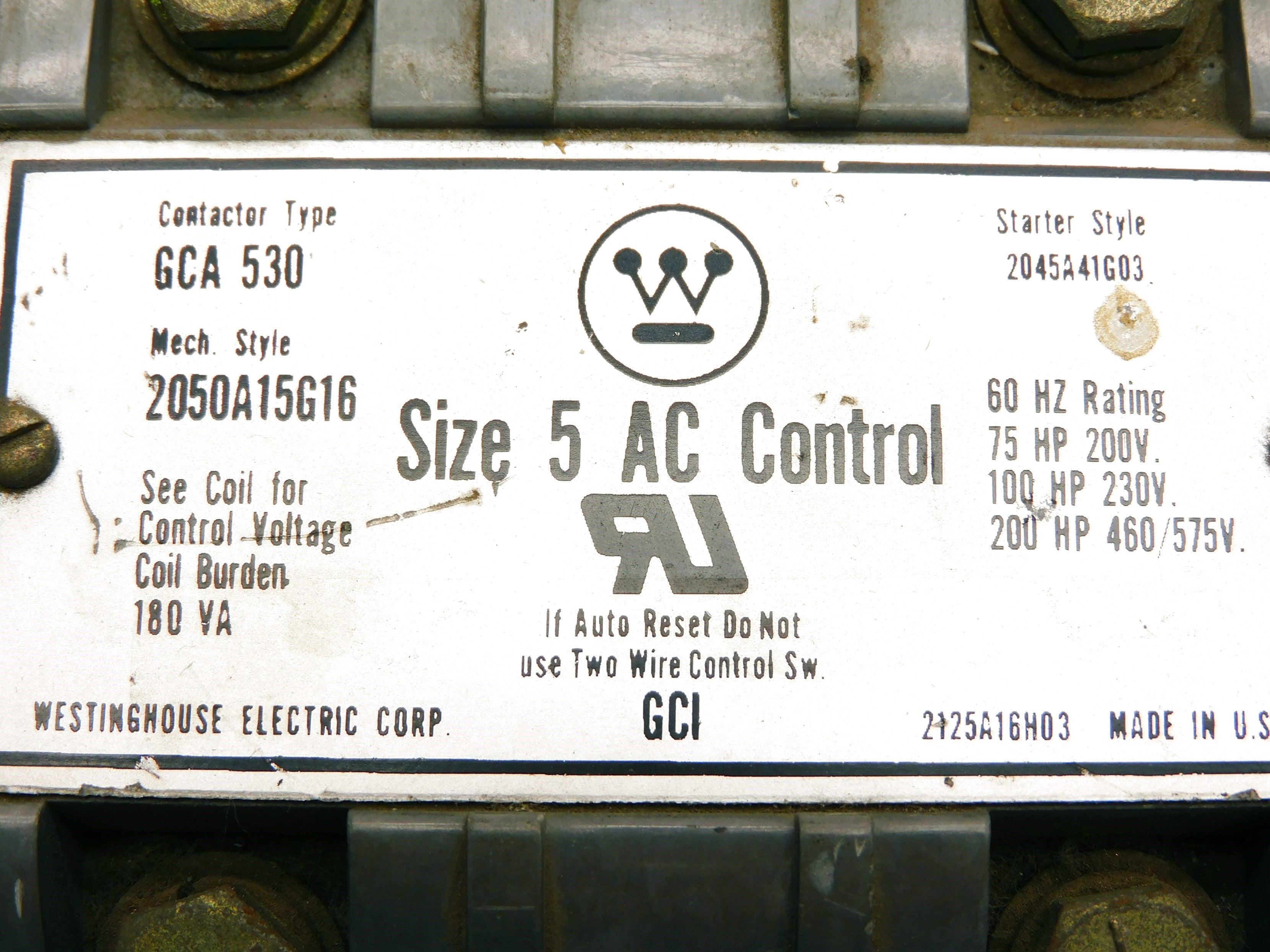 WESTINGHOUSE 2045A41G03 (AS PICTURED) UNMP