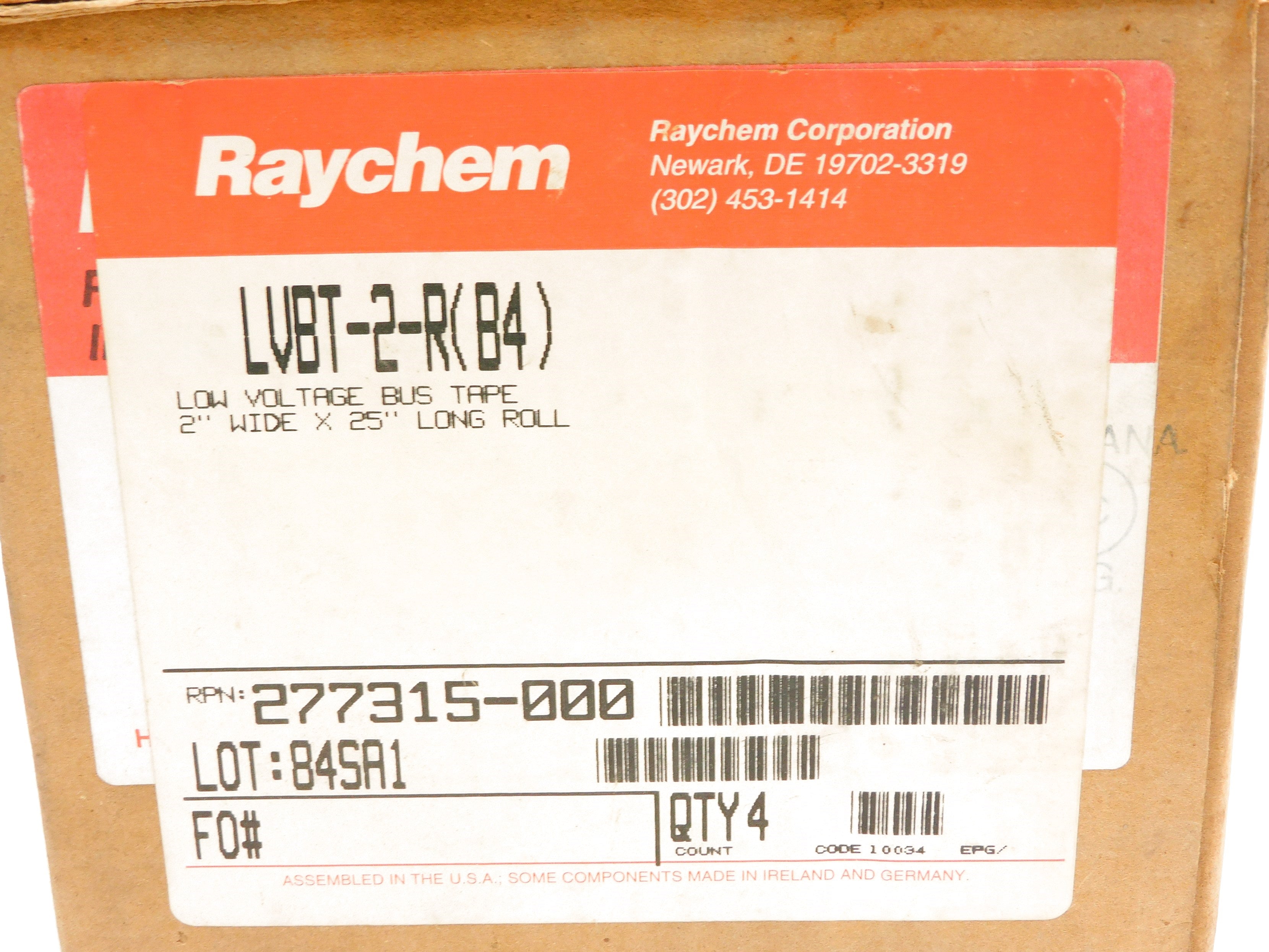 RAYCHEM LVBT-2-R(B4) (PKG OF 4) NSMP