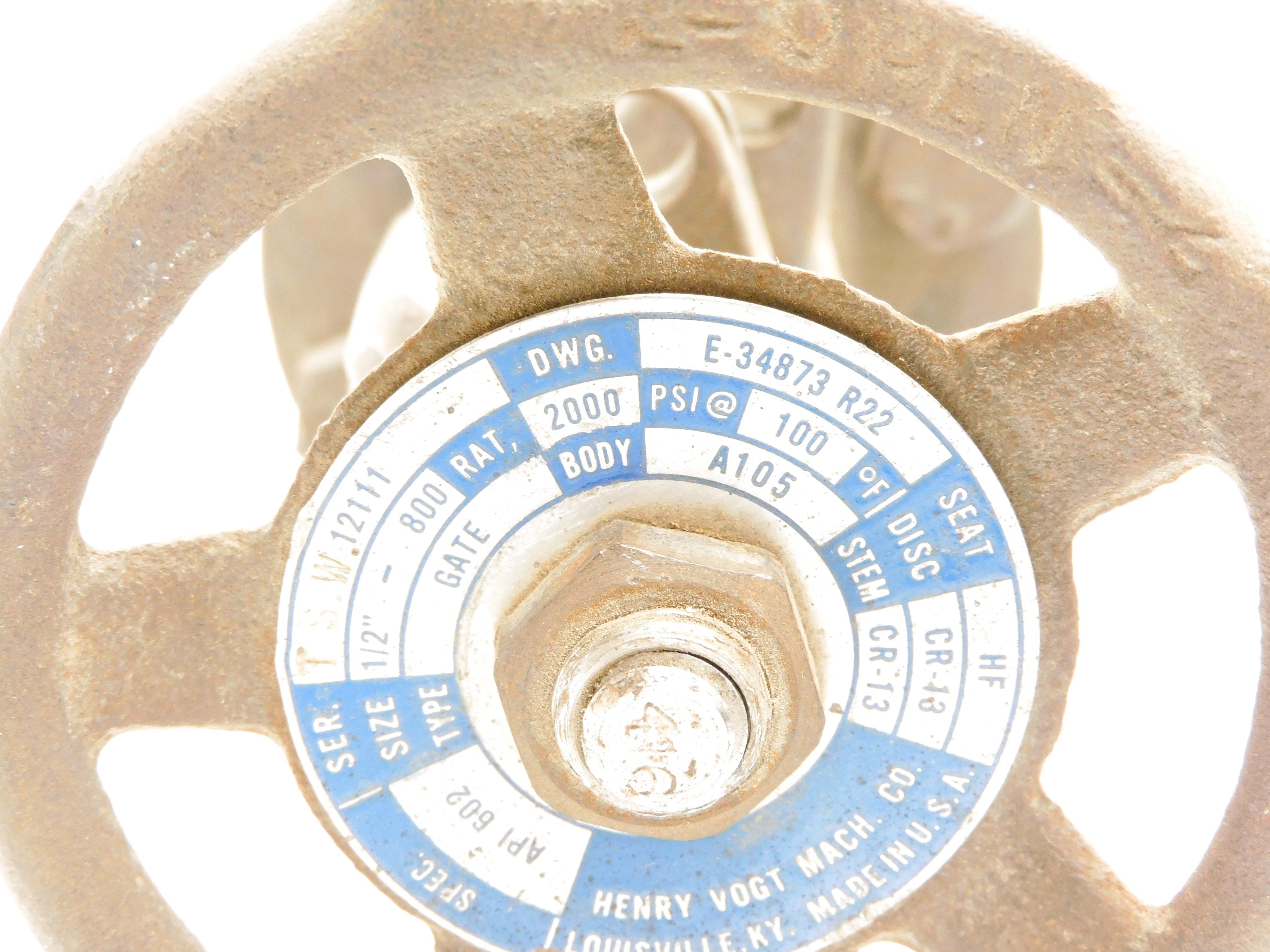 HENRY VOGT SW-12111 E-34873R22 (2000PSI) UNMP