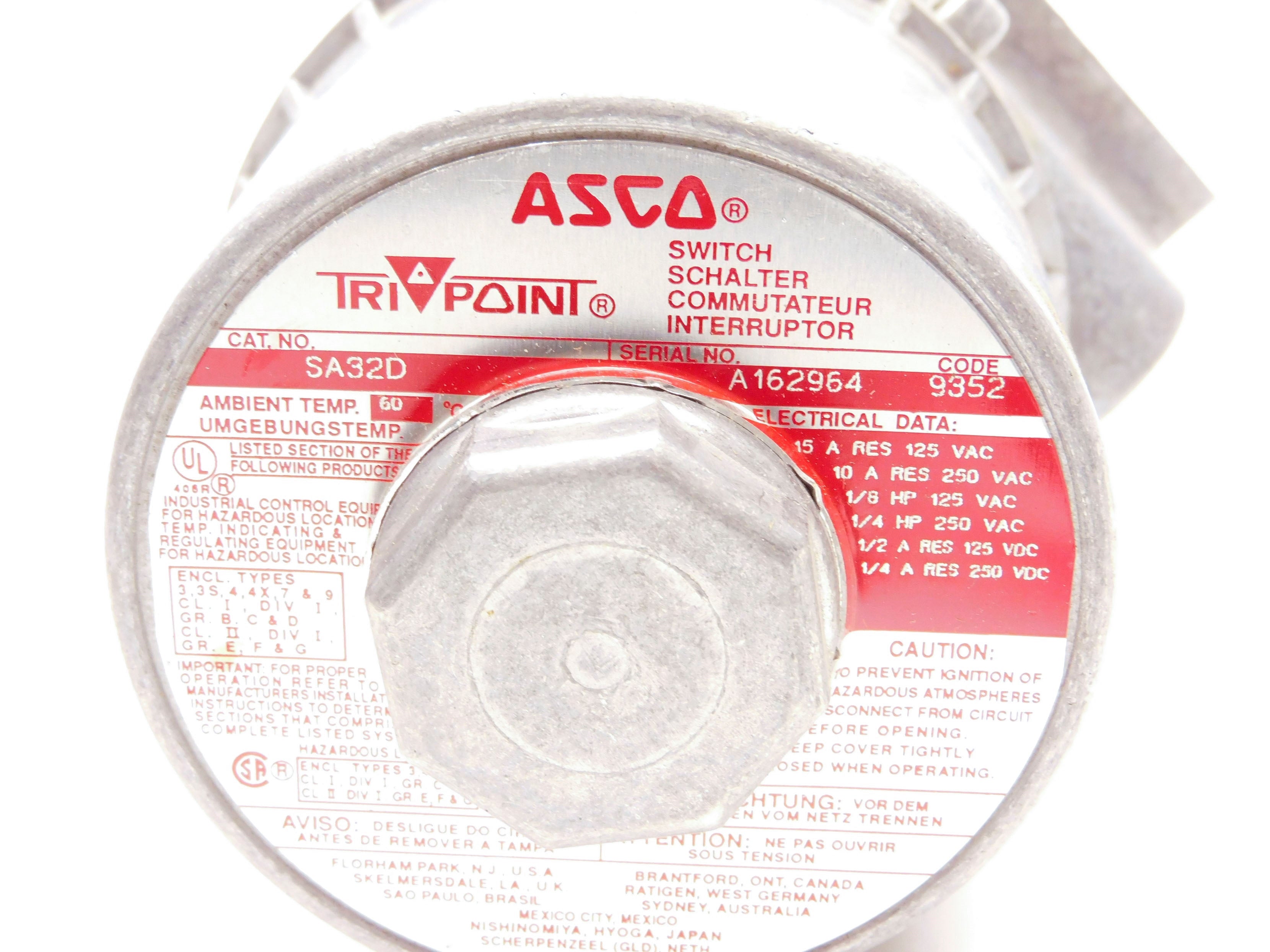 ASCO SA32D 125/250VAC 125/250VDC UNMP