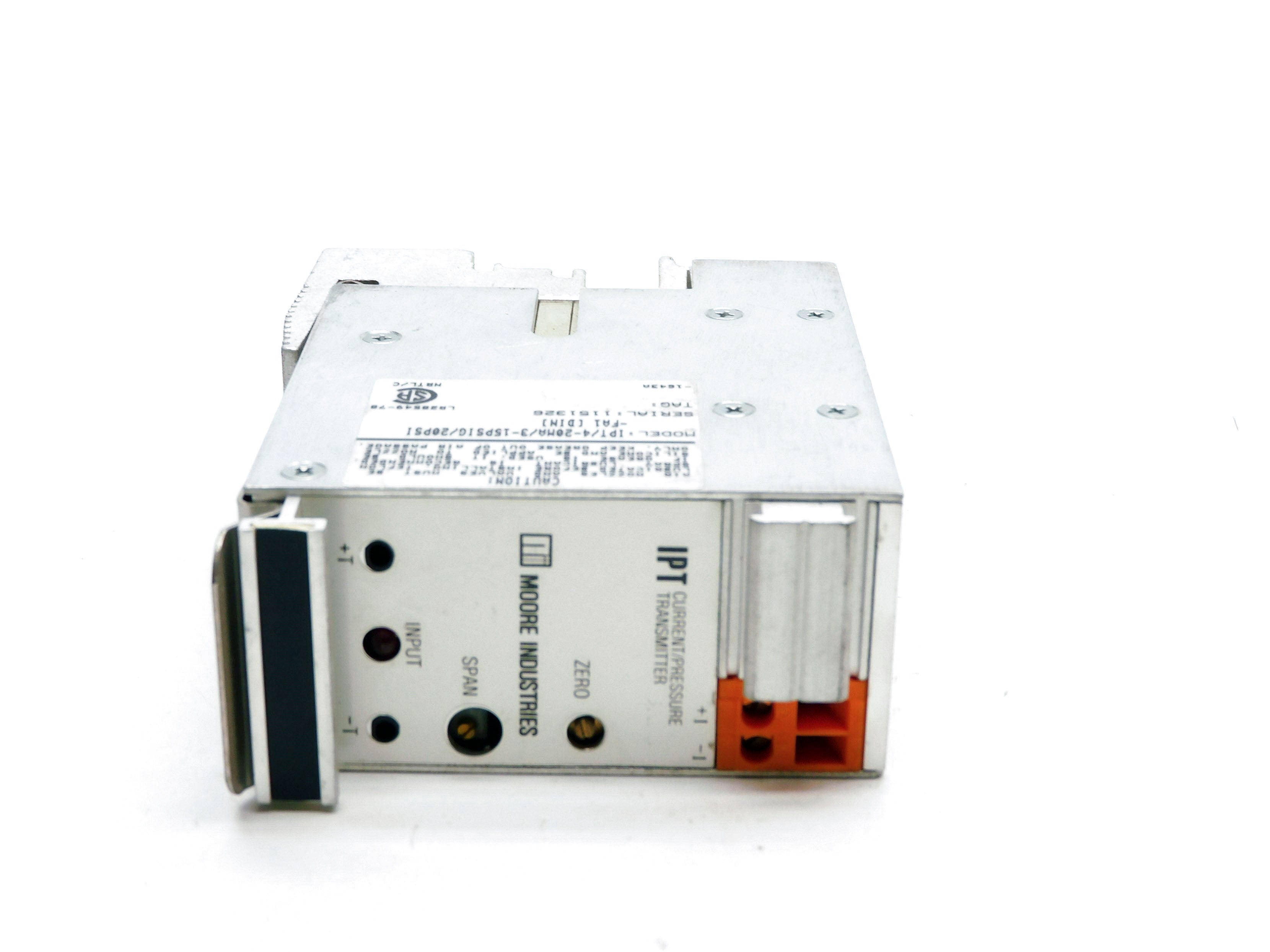 MOORE INDUSTRIES IPT/4-20MA/3-15PSIG/20PSI-FA1[DIN] NSNP