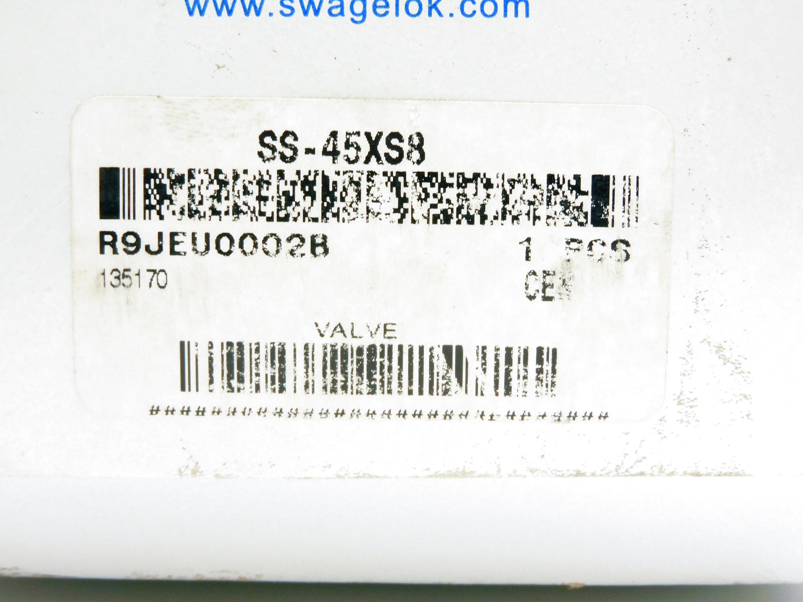 SWAGELOK SS-45XS8 1500PSI NSMP