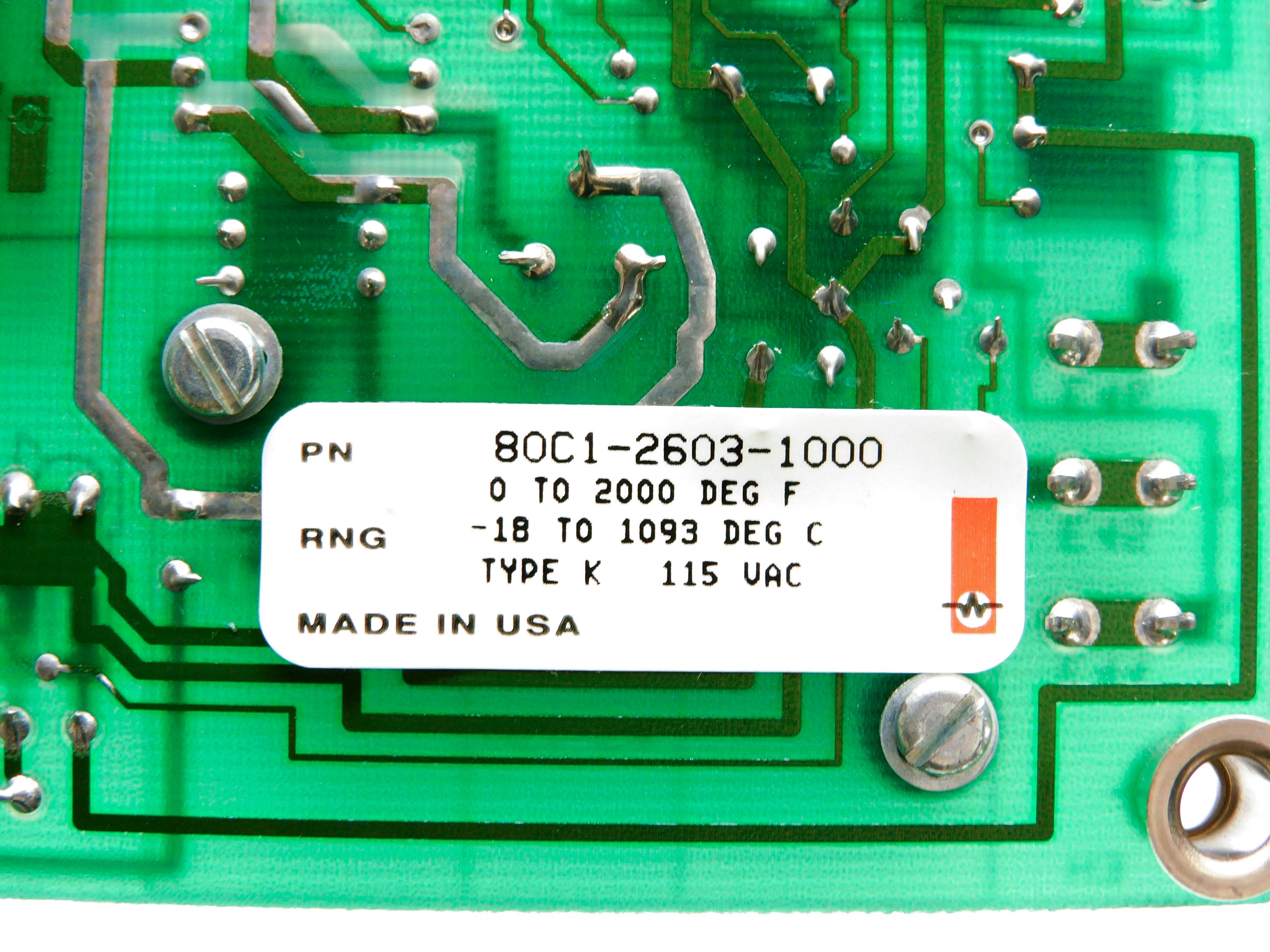 WATLOW 80C1-2603-1000 A007-1397 REV. E NSNP