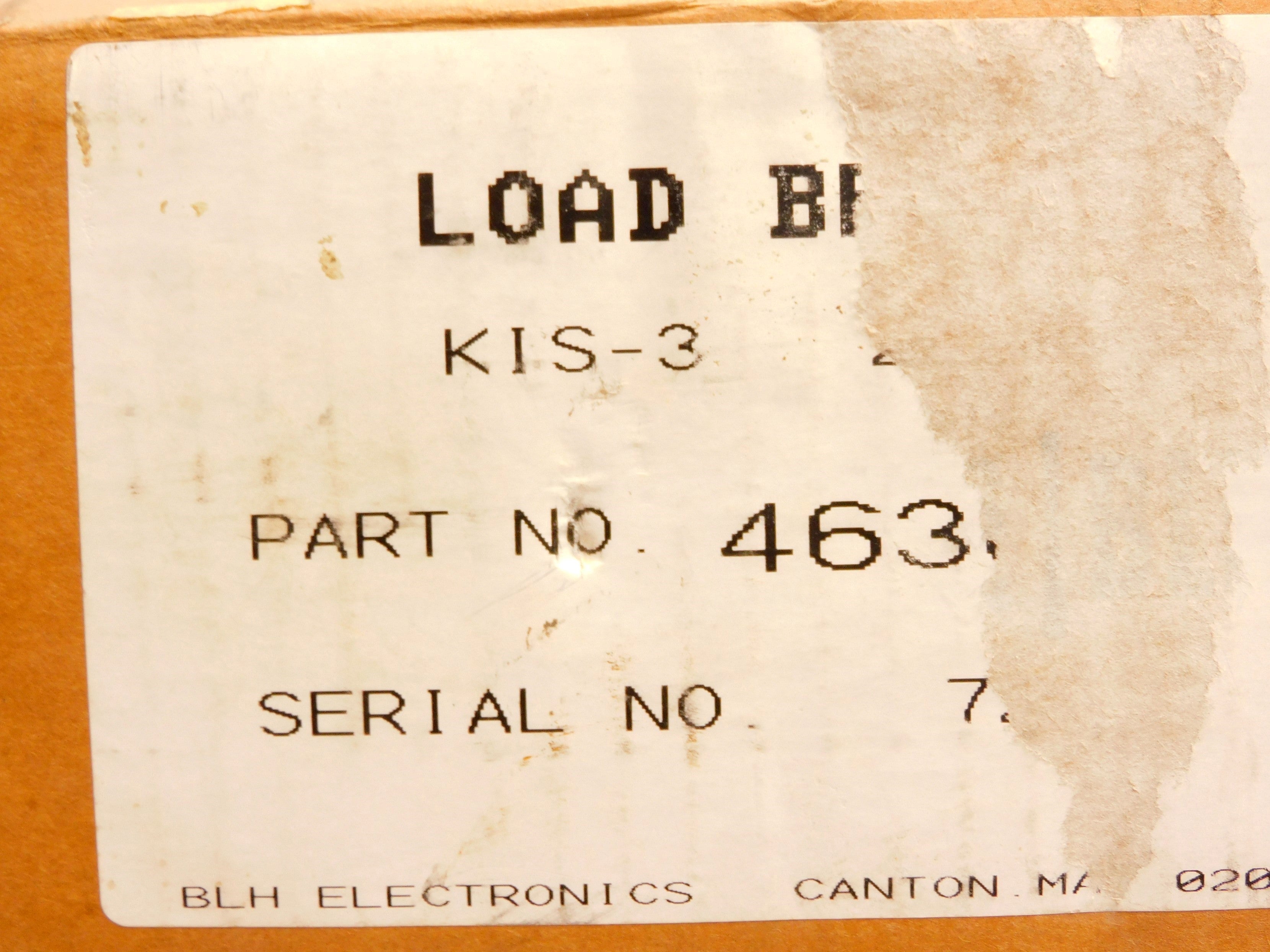 BLH ELECTRONICS KIS-3 NSMP