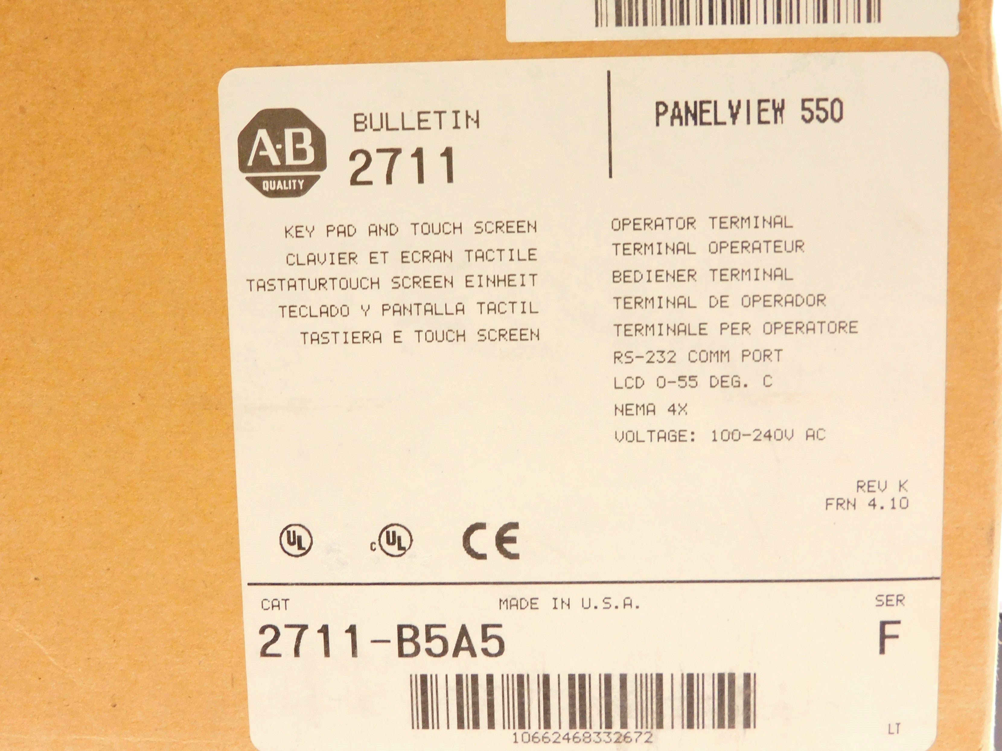 INDUSTRIAL SPARE PART 2711-B5A5 SER. F F/W 4.10 NSMP