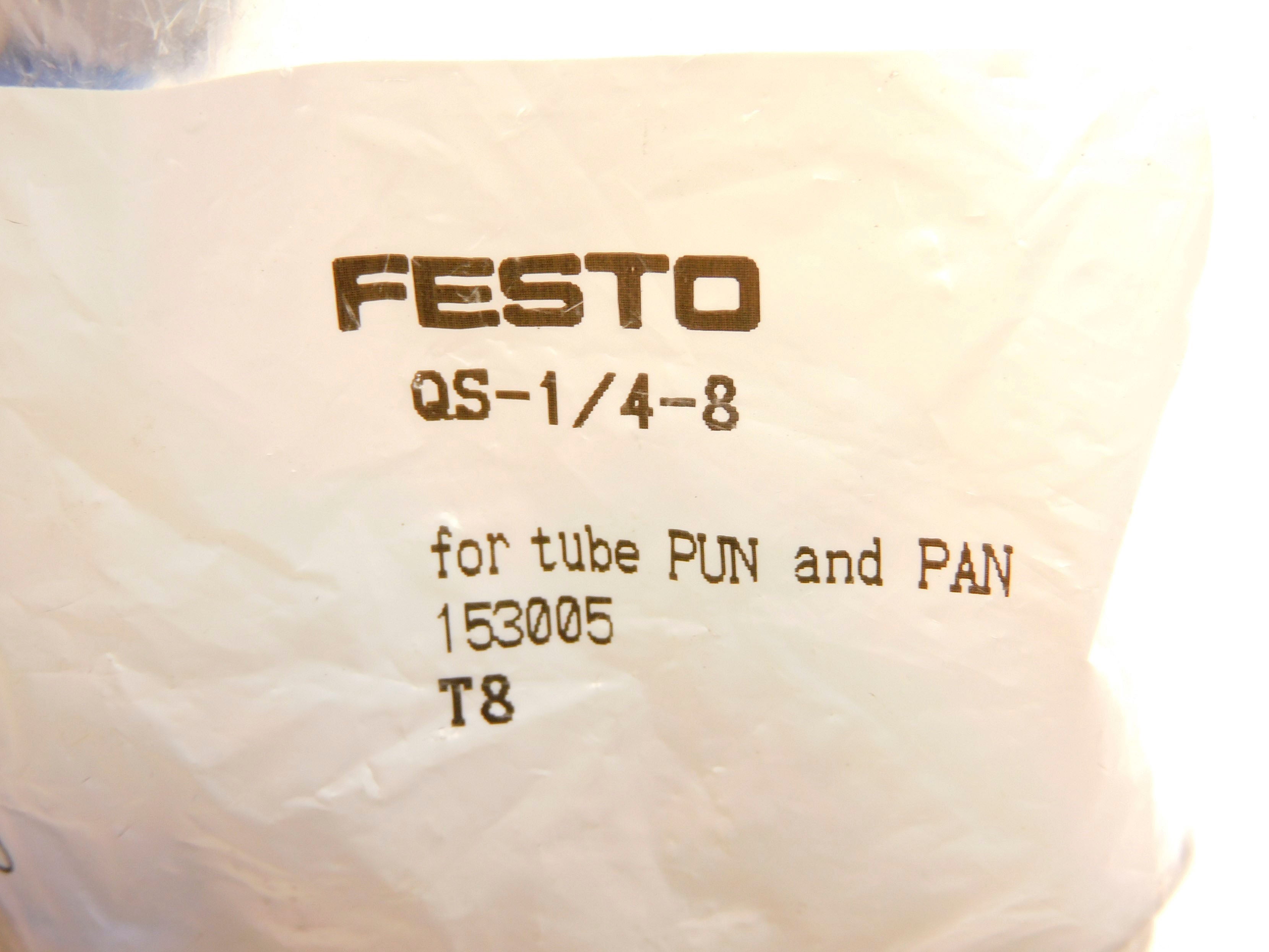 FESTO QS-1/4-8 (PKG OF 10) NSMP