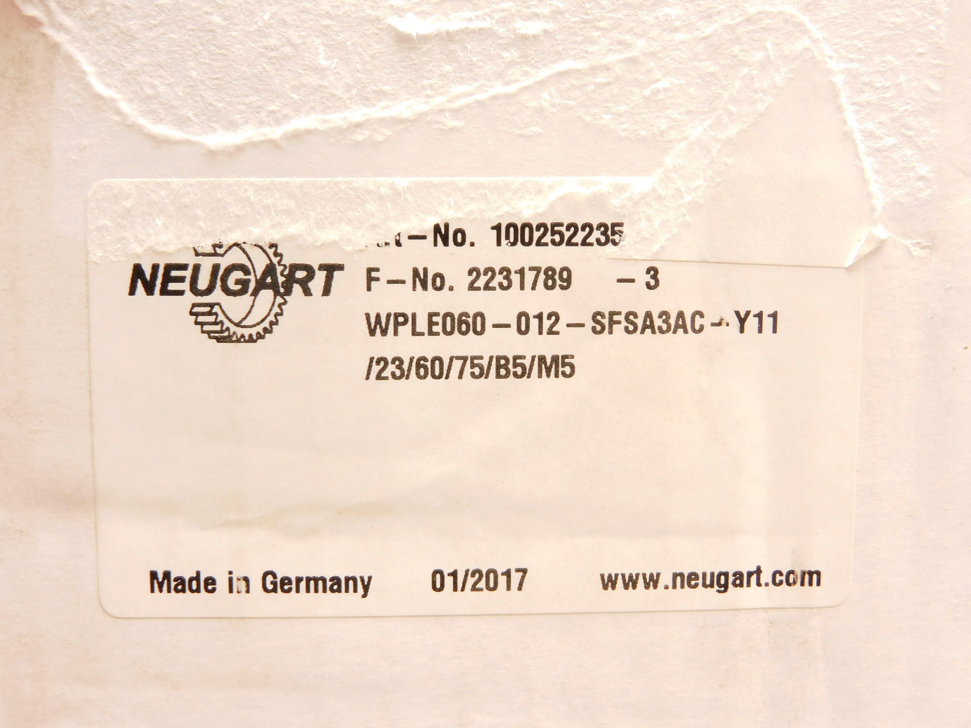 NEUGART WPLE060-012-SFSA3AC-Y11/23/60/75/B5/M5 NSMP