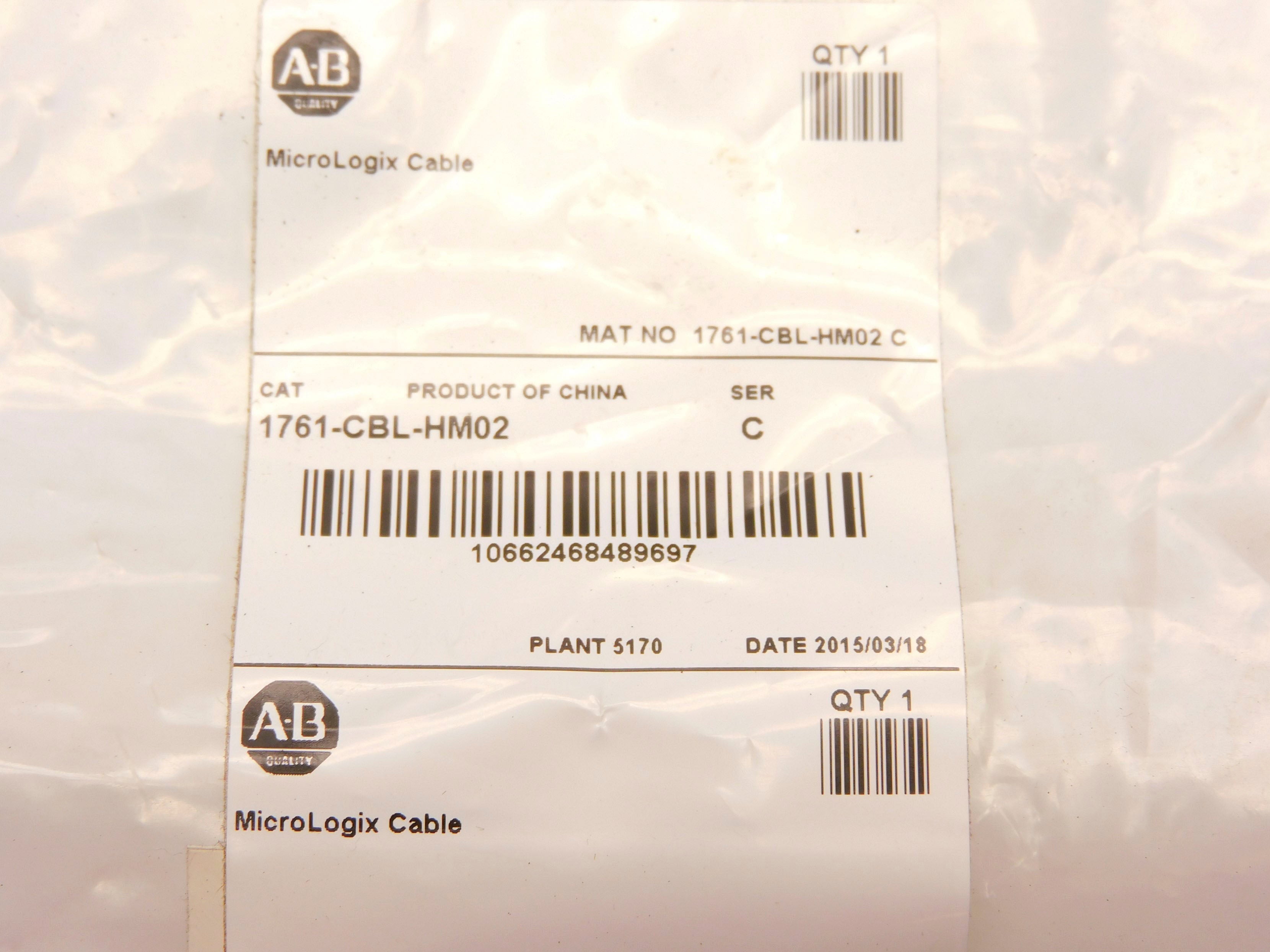 ALLEN BRADLEY 1761-CBL-HM02 SER. C NSMP