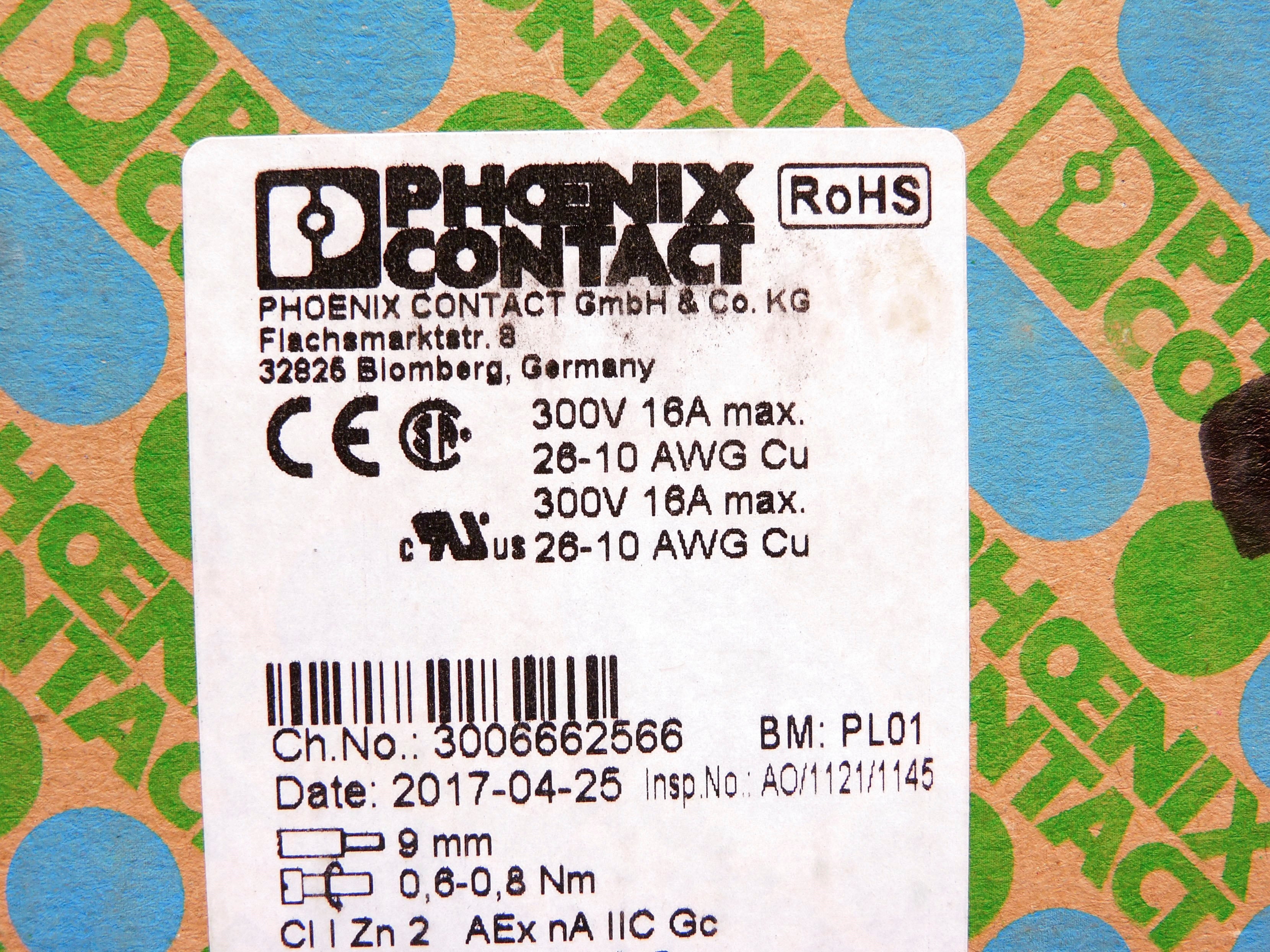 PHOENIX CONTACT UT4-L/HESI (5X20) (PKG OF 50) NSFS