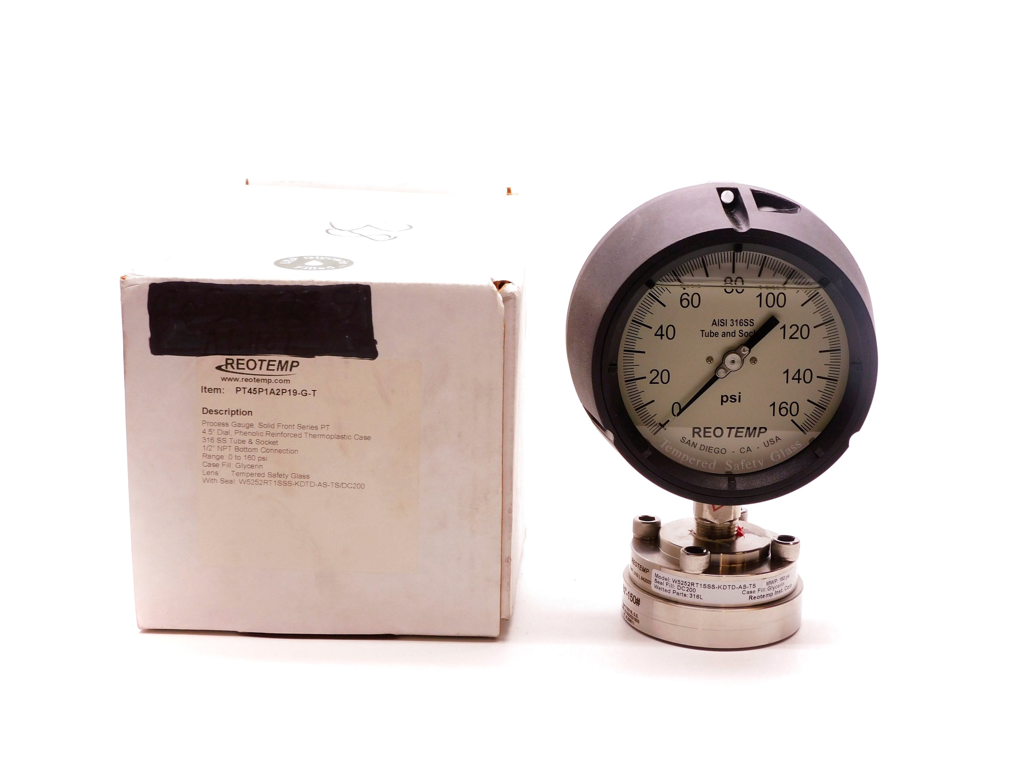 REOTEMP PT45P1A2P19-G-T 0-160PSI NSMP