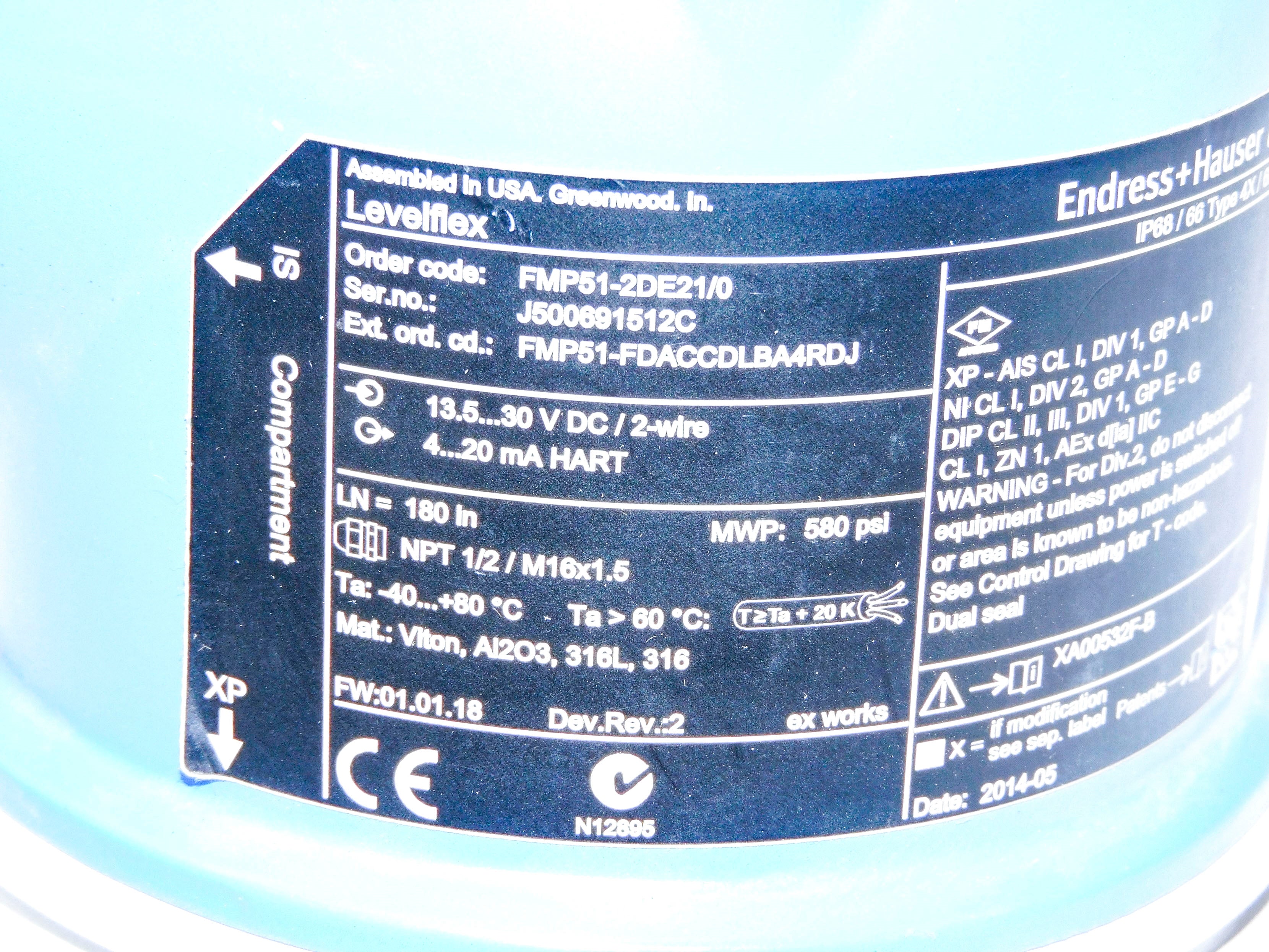 ENDRESS+HAUSER FMP51-2DE21/0 NSNP